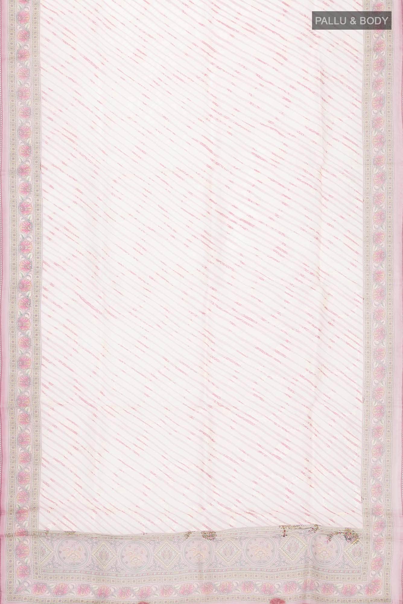 Beige Organza Silk Saree - Image 3