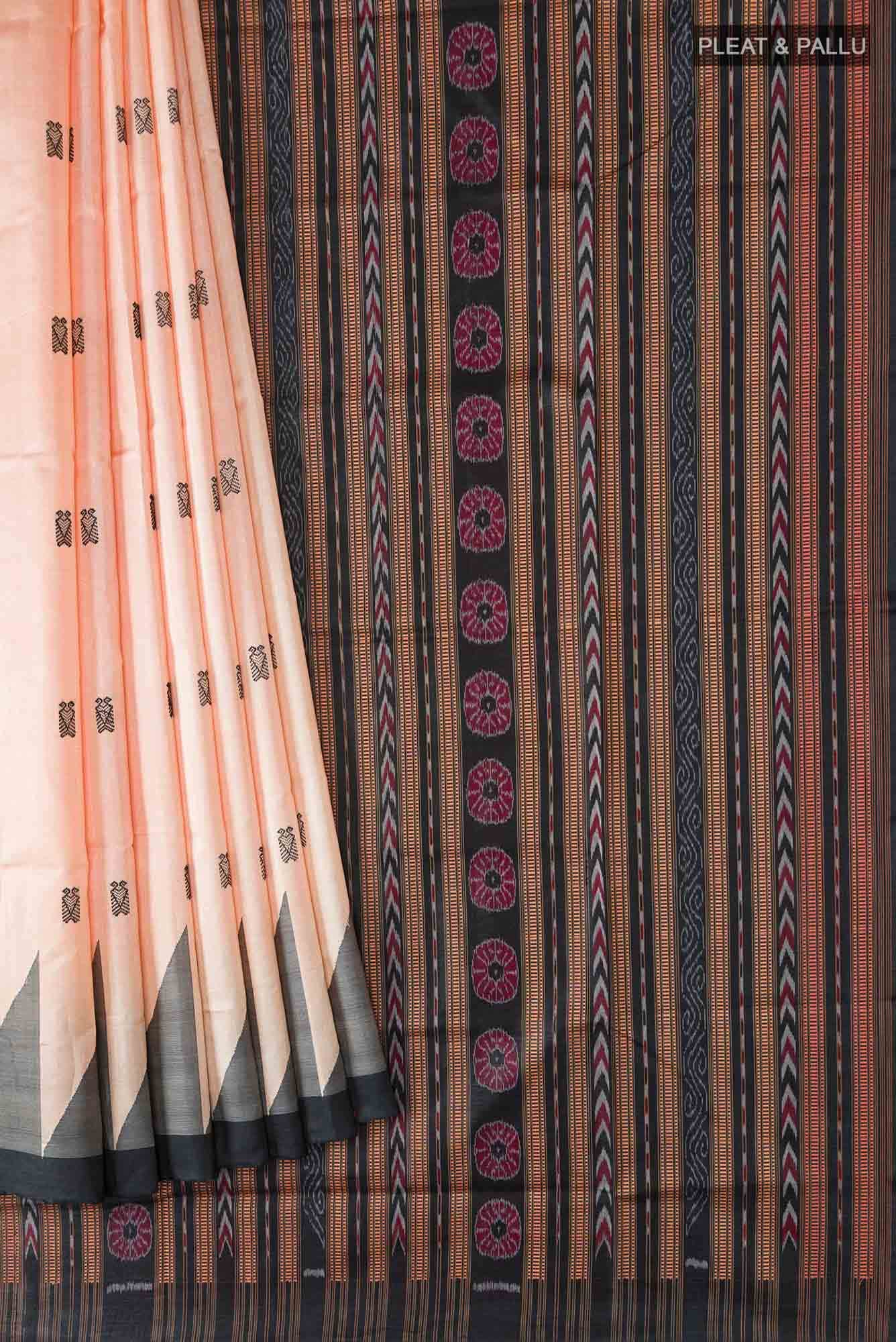 Beige Orissa Silk Saree - Image 2