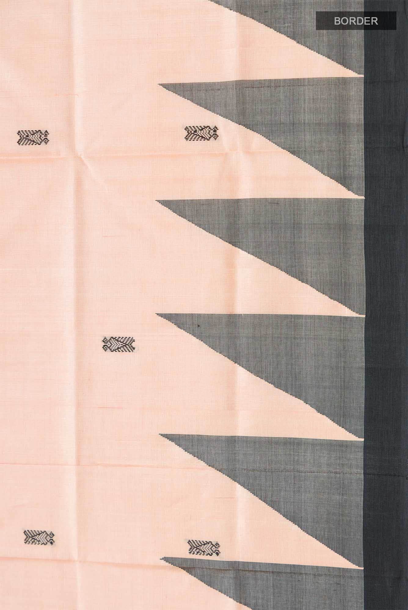 Beige Orissa Silk Saree - Image 5