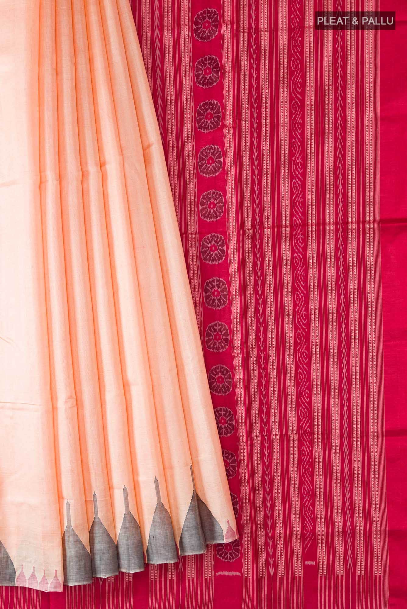 Beige Orissa Silk Saree - Image 2