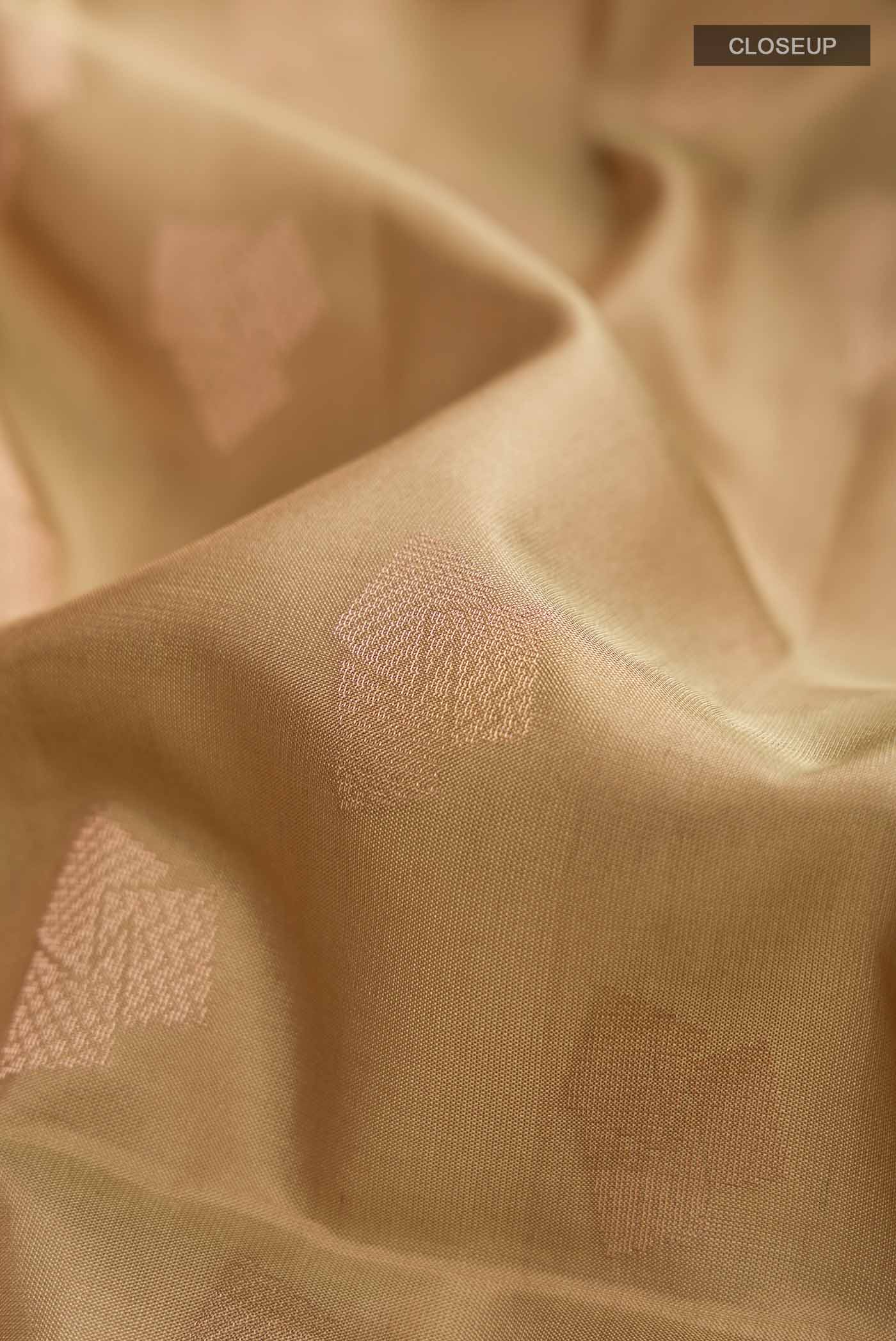 Beige Soft Silk Saree - Image 2