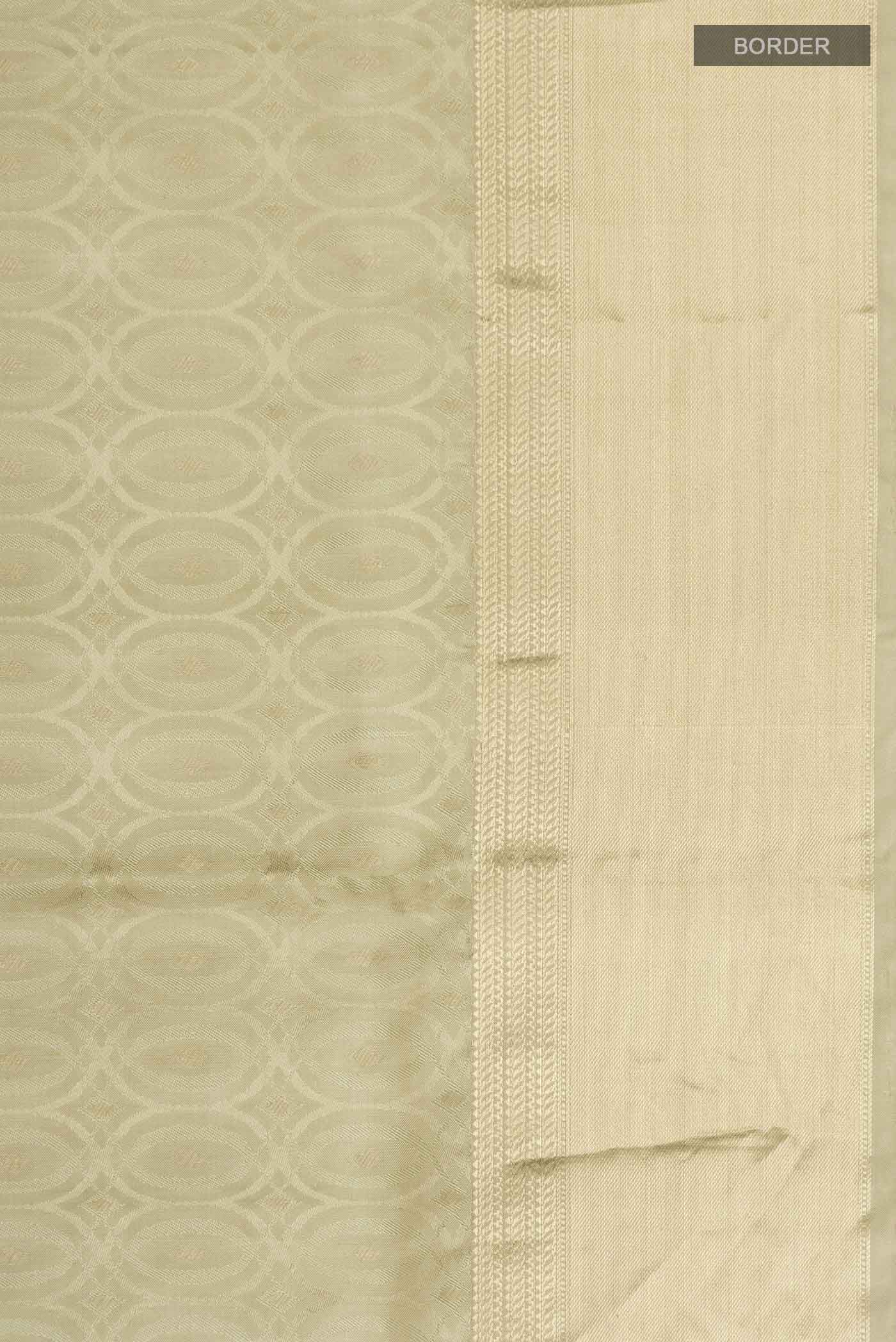 Beige Soft Silk Saree - Image 3