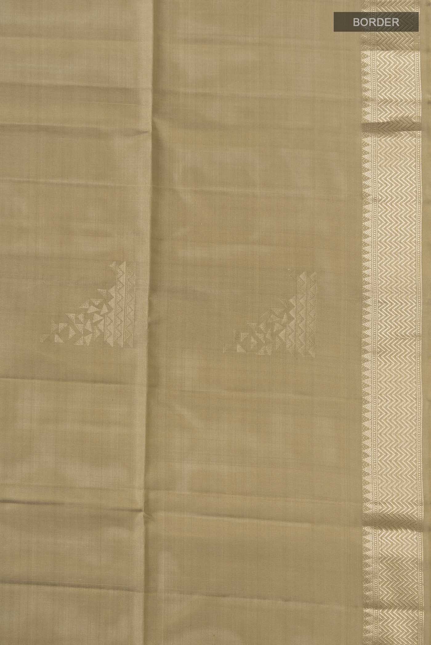 Beige Soft Silk Saree - Image 3