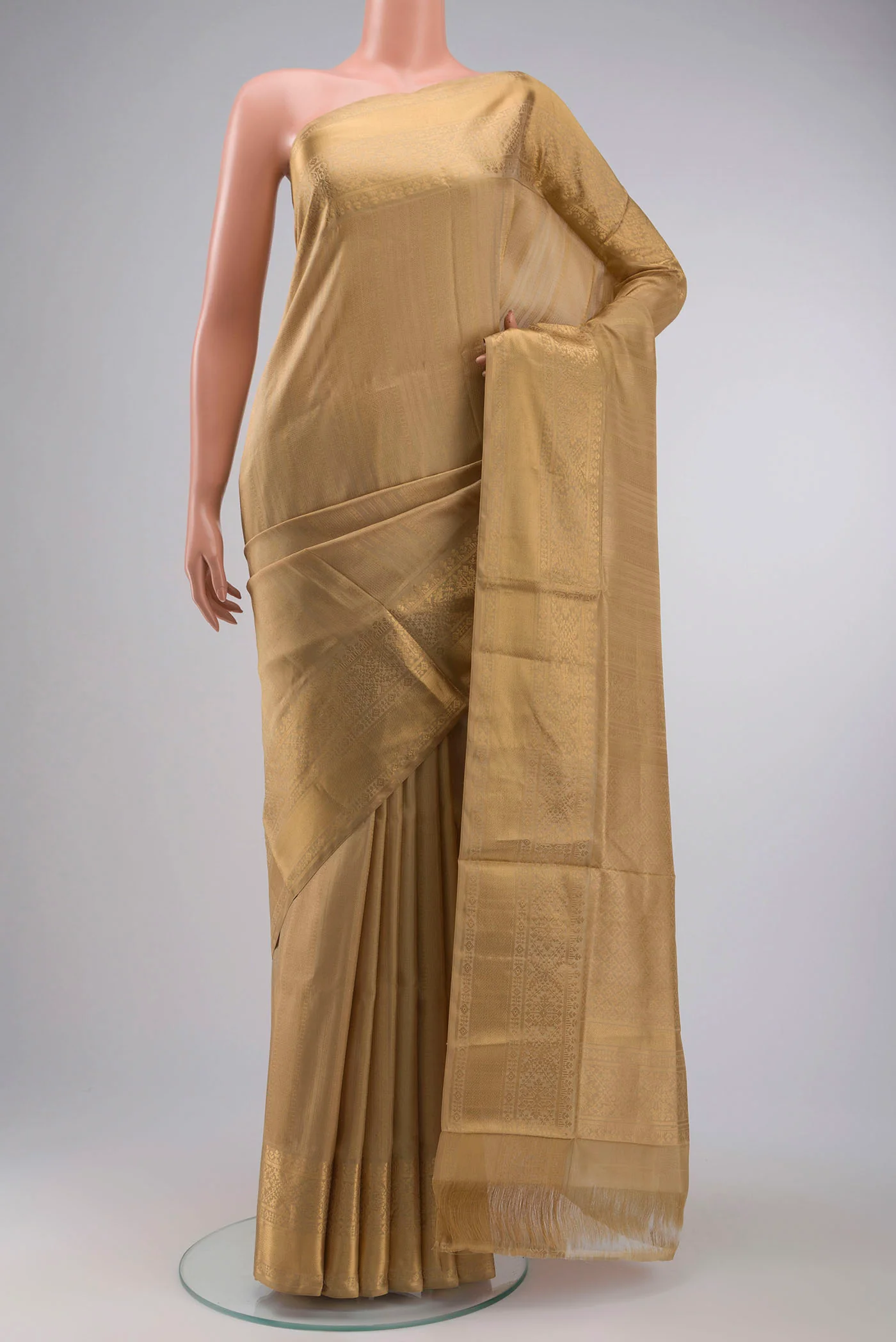 Beige Soft Silk Saree