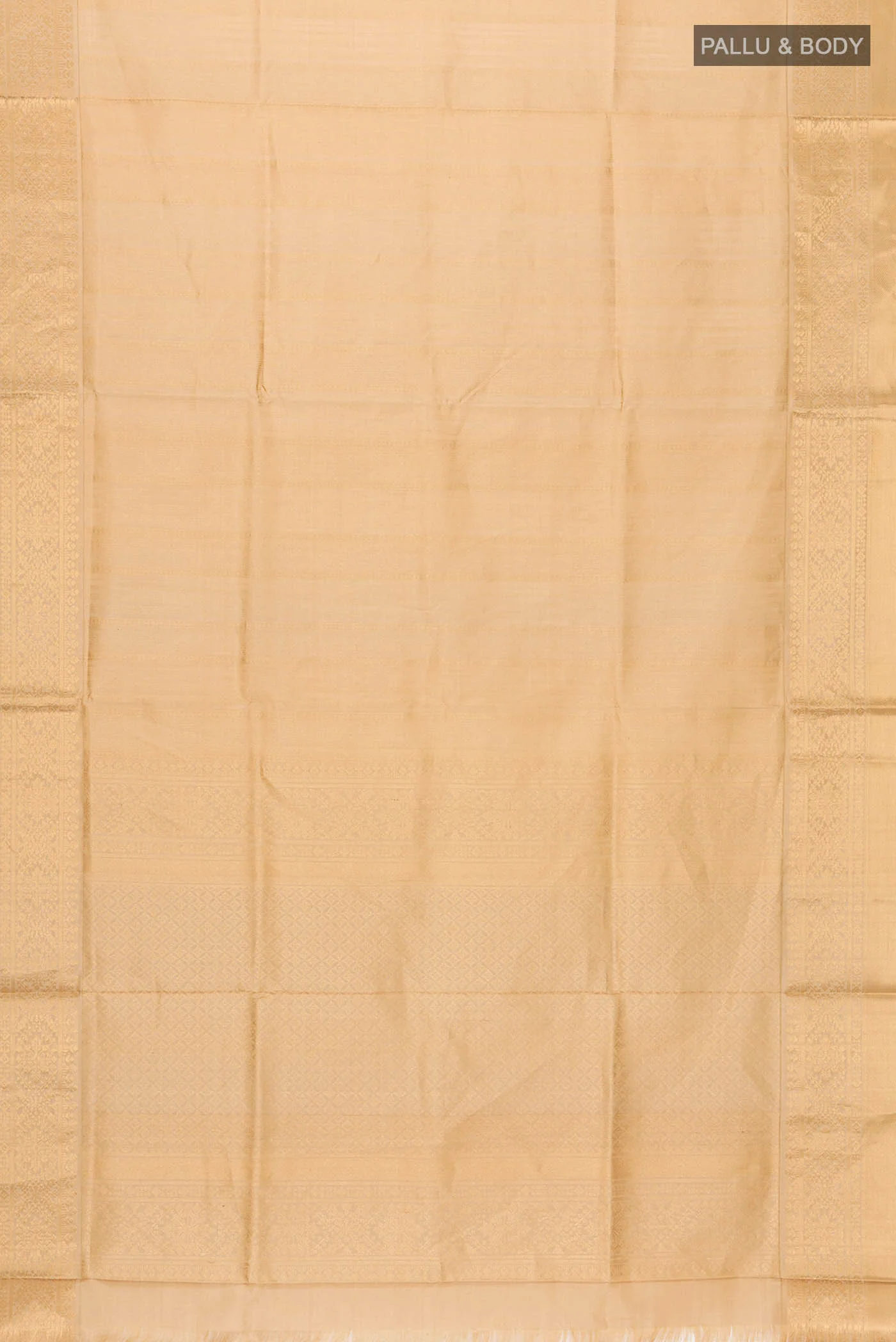 Beige Soft Silk Saree - Image 6