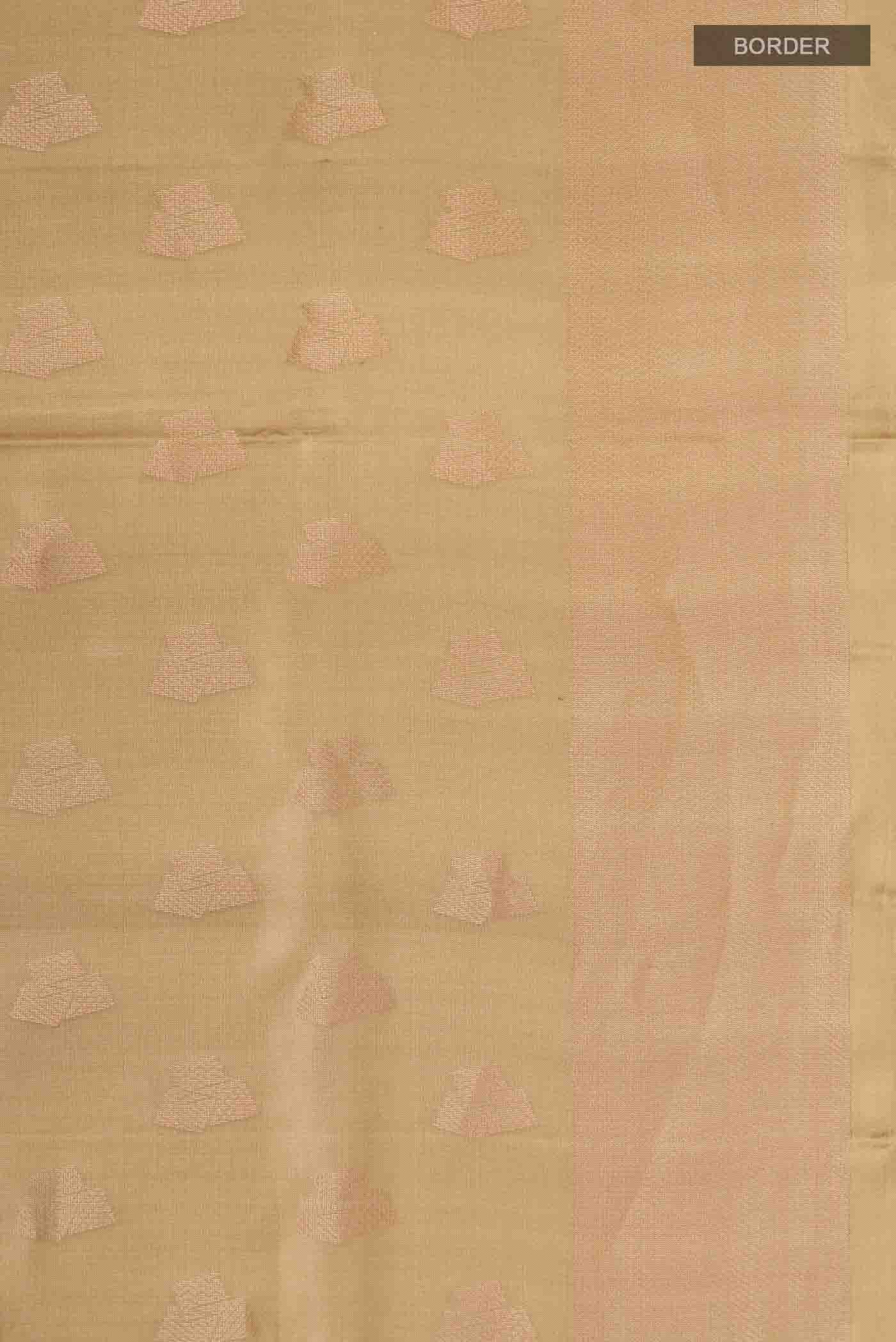 Beige Soft Silk Saree - Image 3