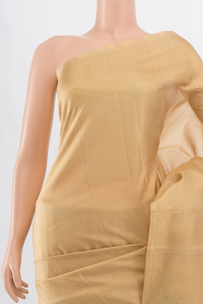 Beige Soft Silk Saree - Image 2