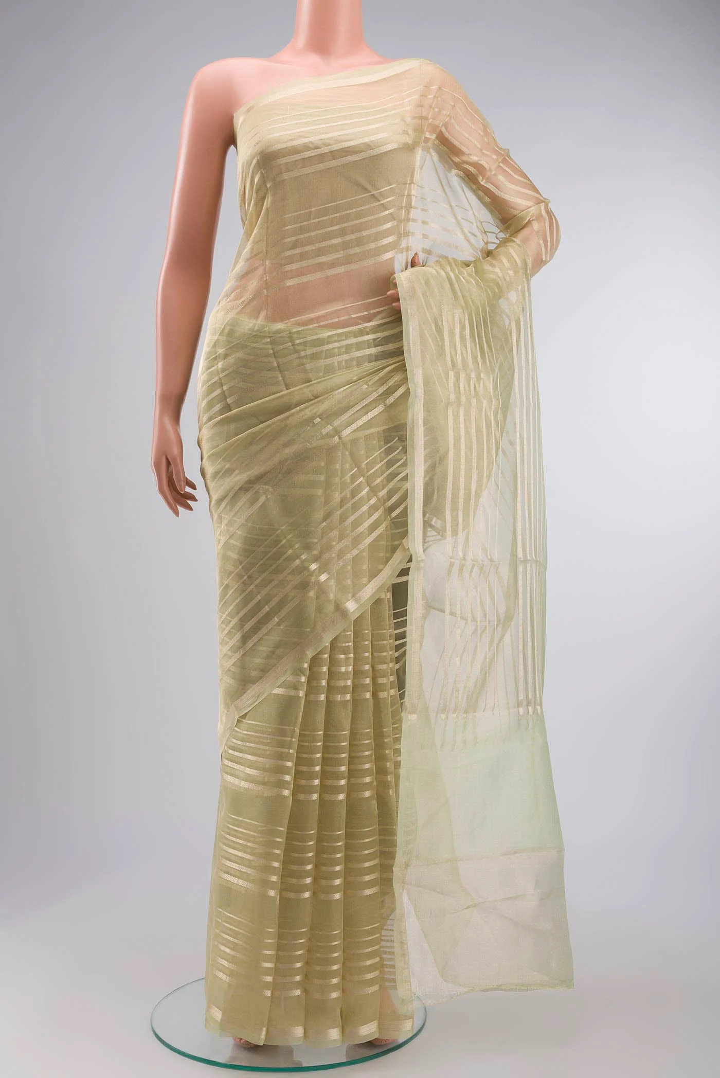 Beige Tissue Silk Saree