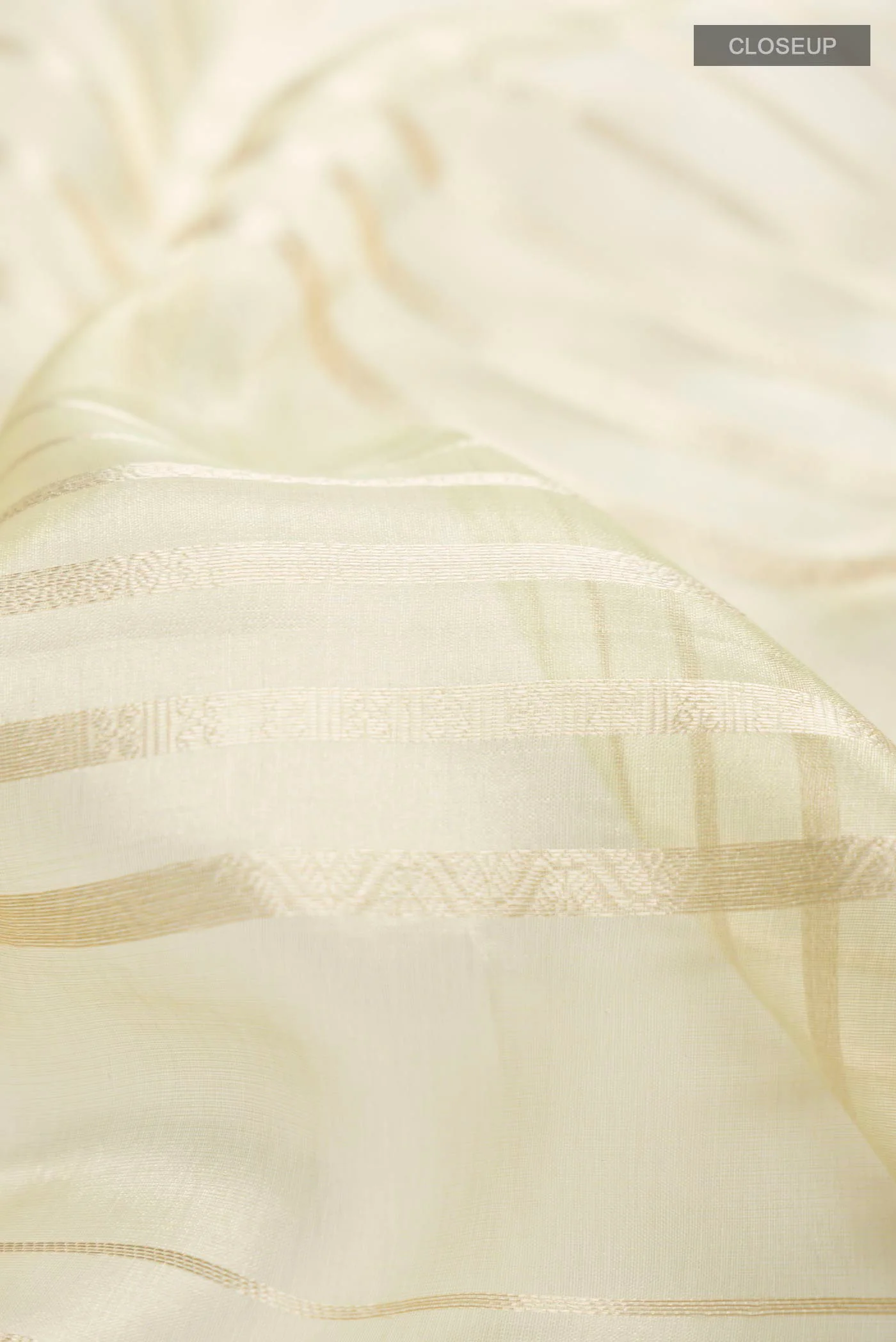 Beige Tissue Silk Saree - Image 2