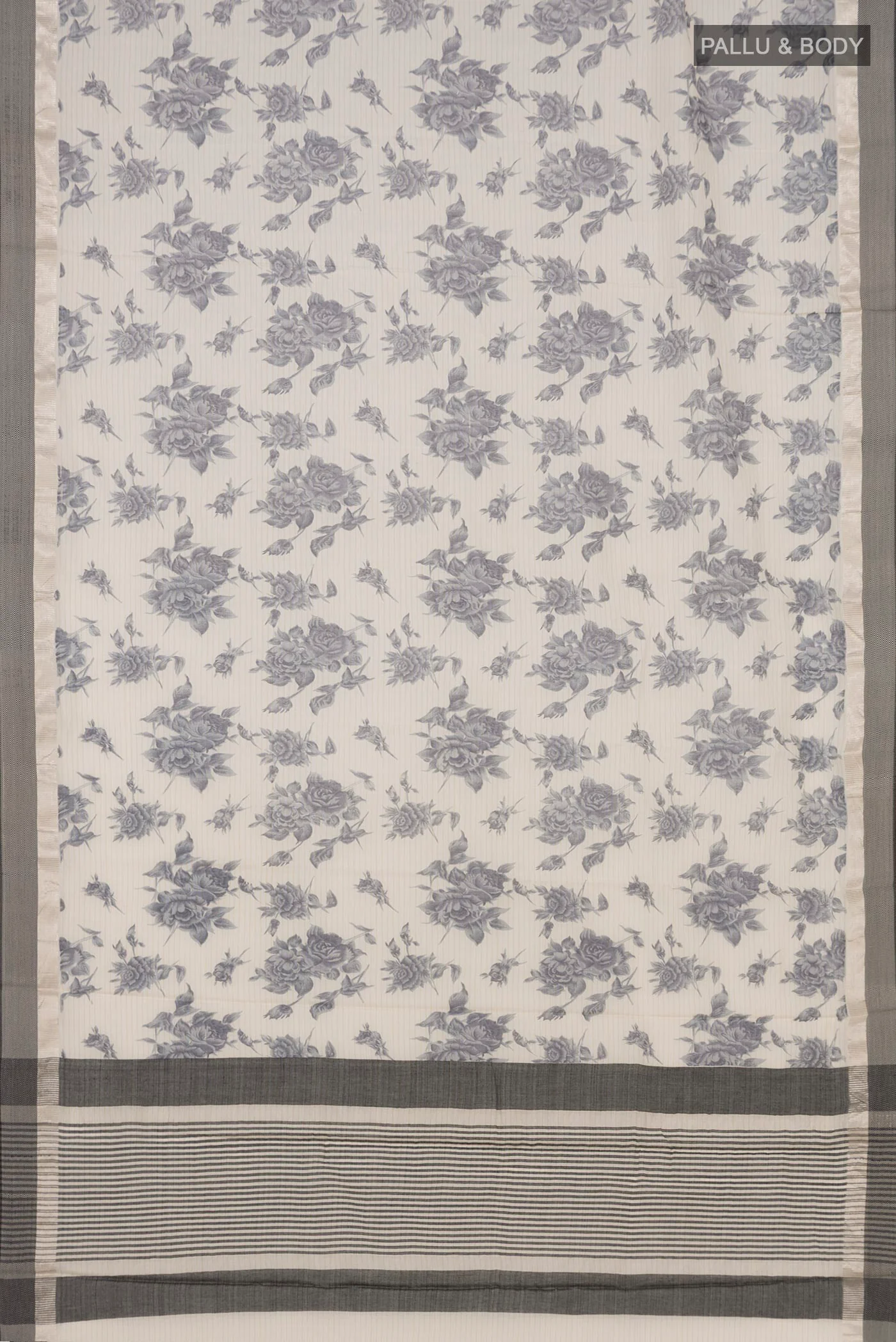 Cream Tussar Saree - Image 5
