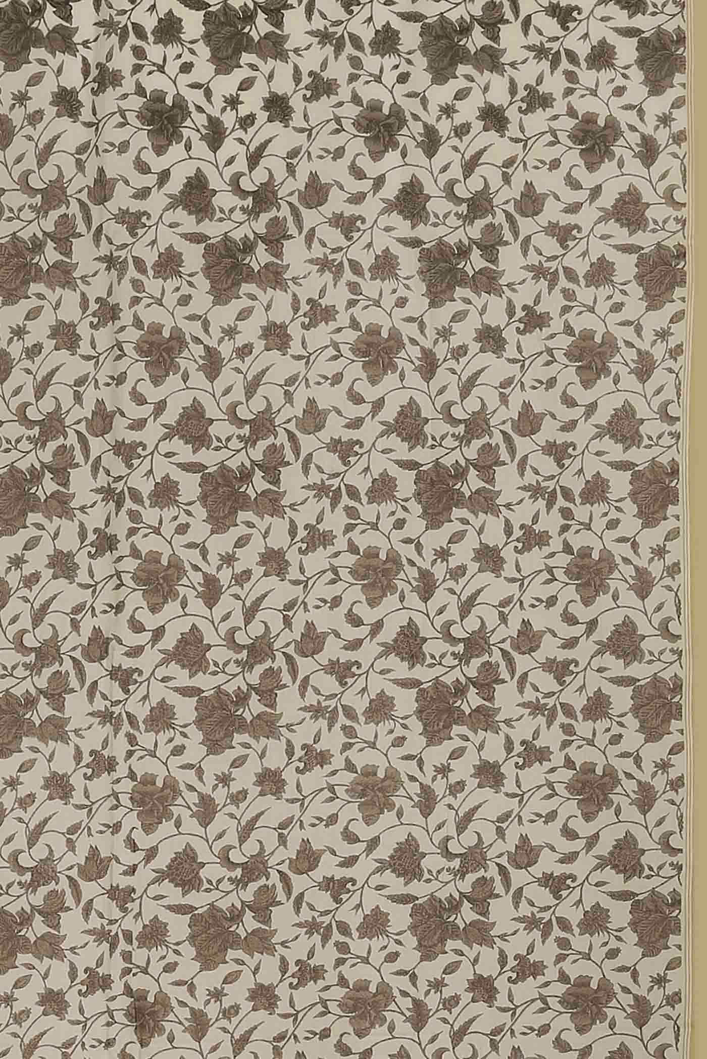 Beige Tussar Saree - Image 6