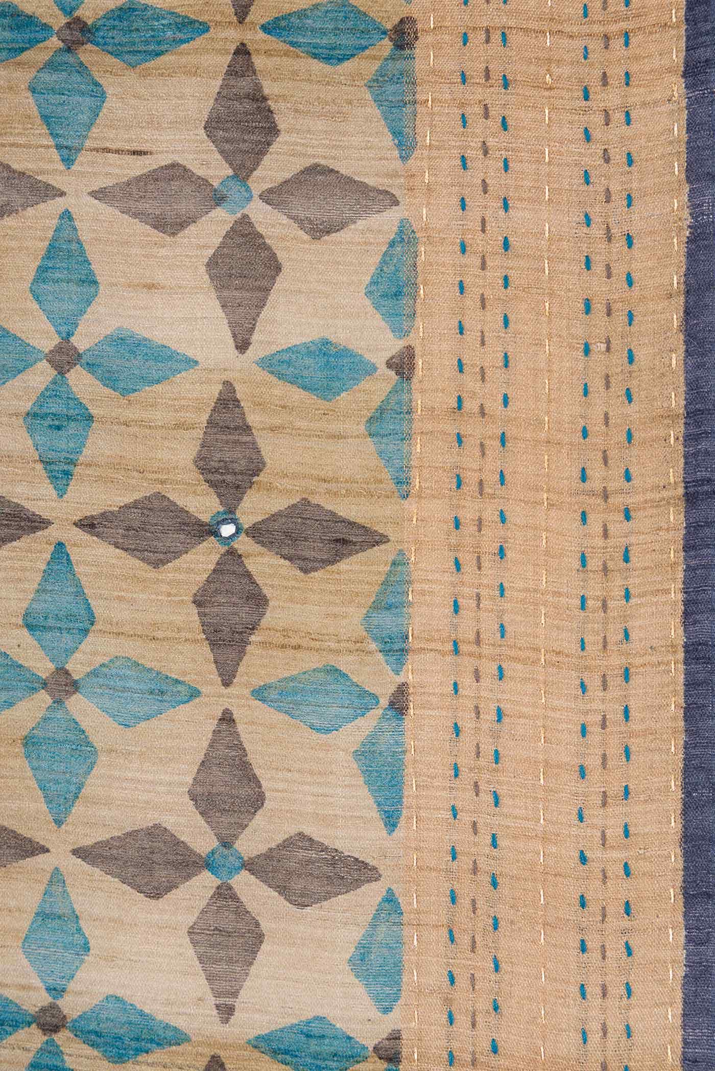 Beige Tussar Silk Saree - Image 3