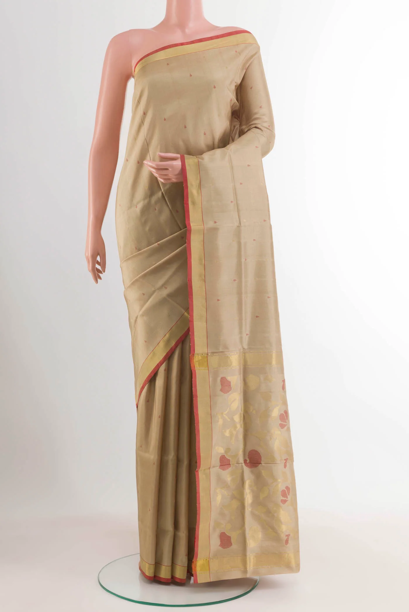 Beige Uppada Silk Saree