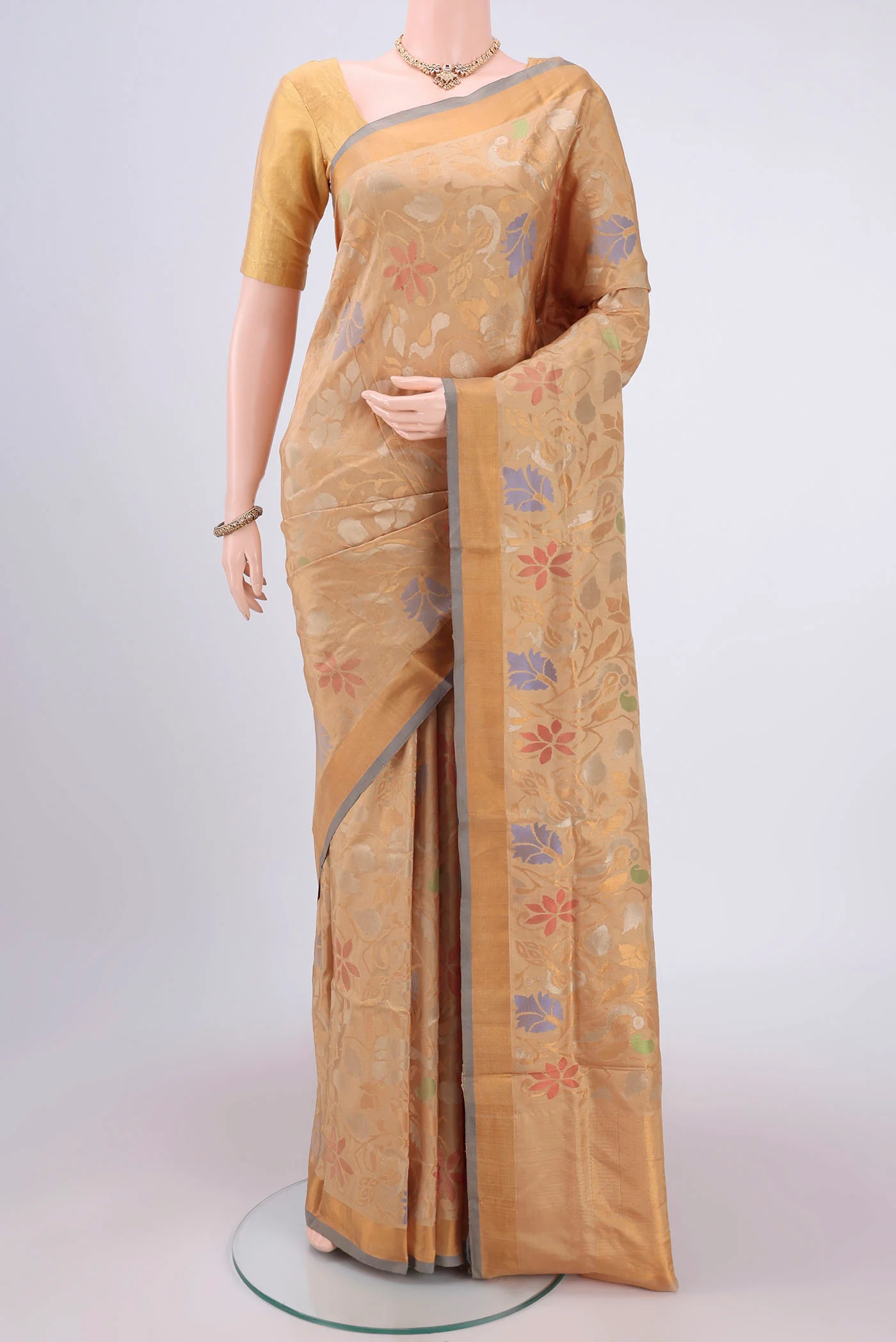 Beige Uppada Silk Saree