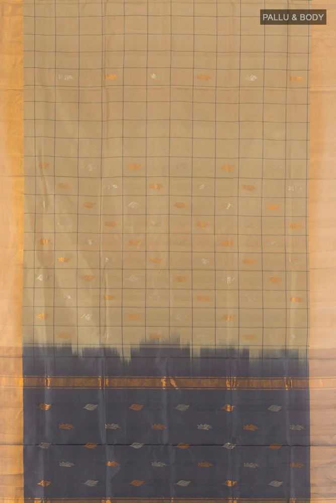 Beige Uppada Silk Saree - Image 5