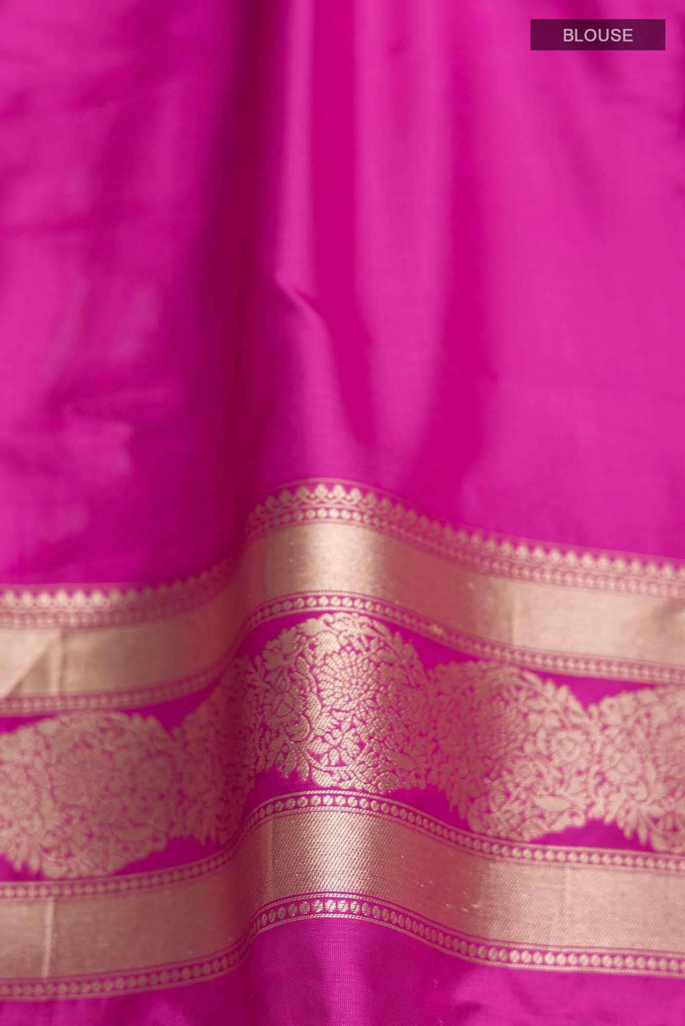 Bhagyavati-Magenta Banarasi Silk Saree - Image 8