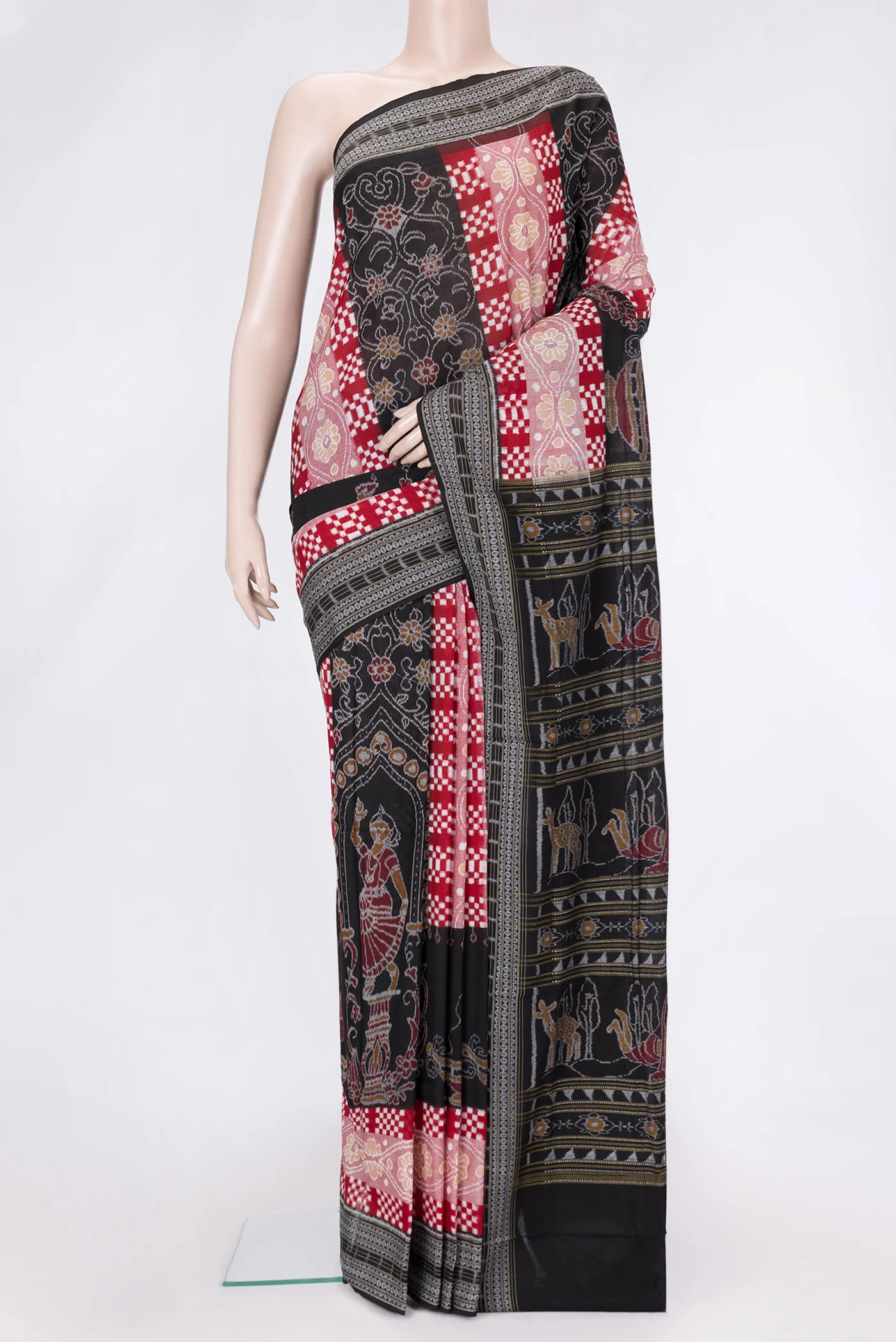 Multi Color Double Ikat Saree