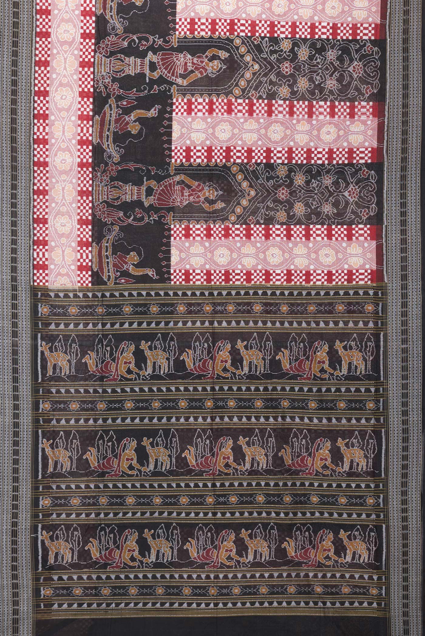 Multi Color Double Ikat Saree - Image 6