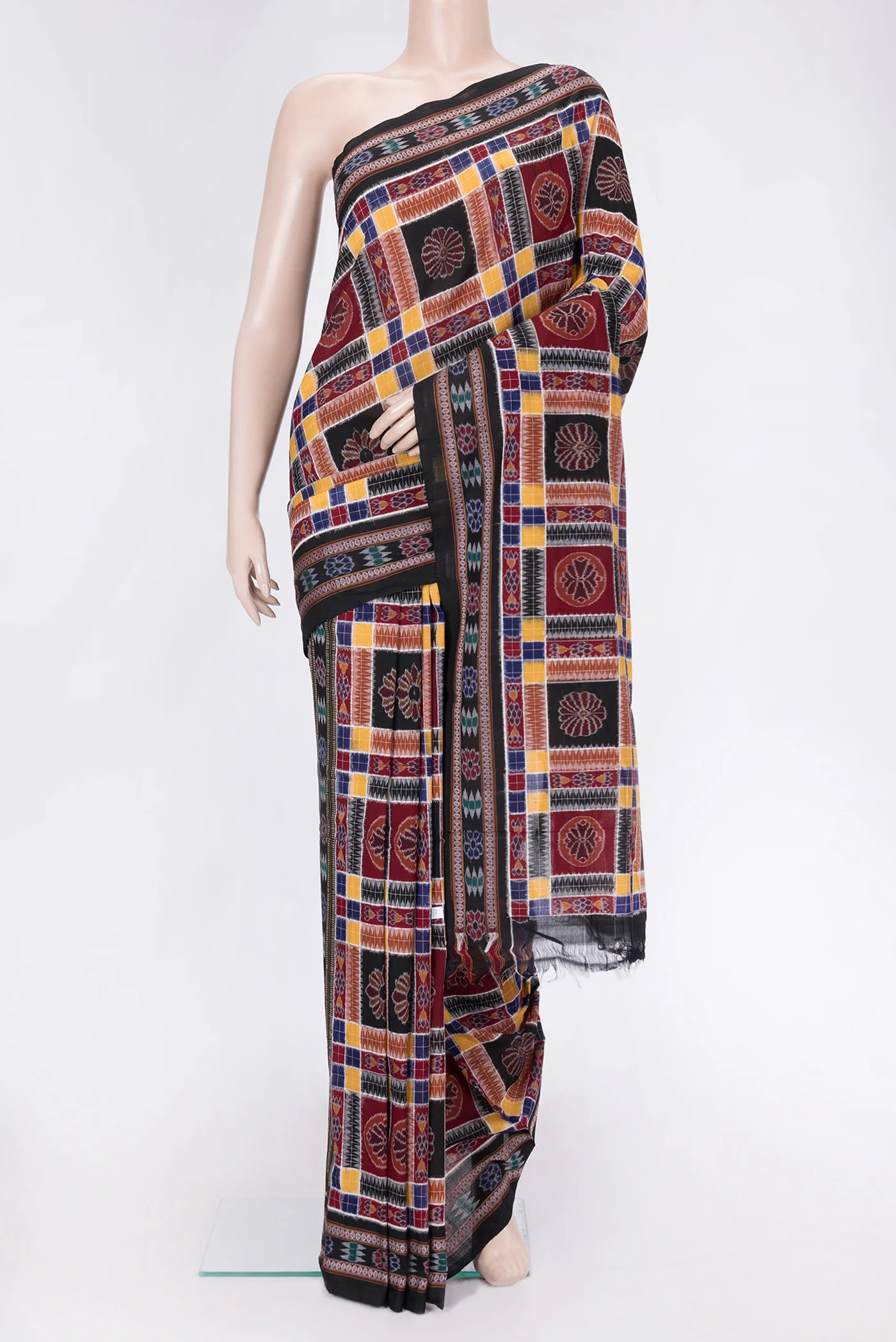 Multi Color Double Ikat Saree