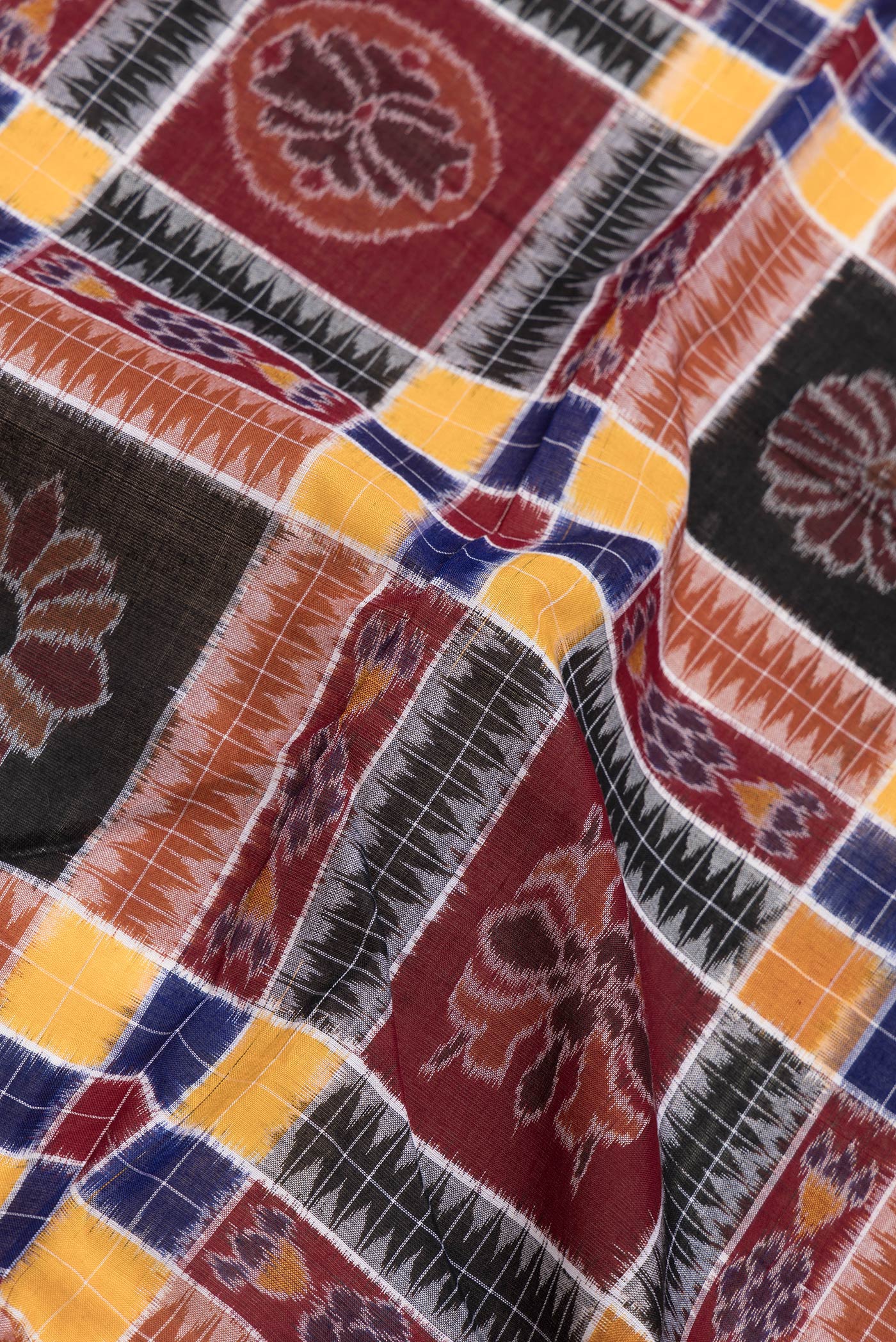 Multi Color Double Ikat Saree - Image 2