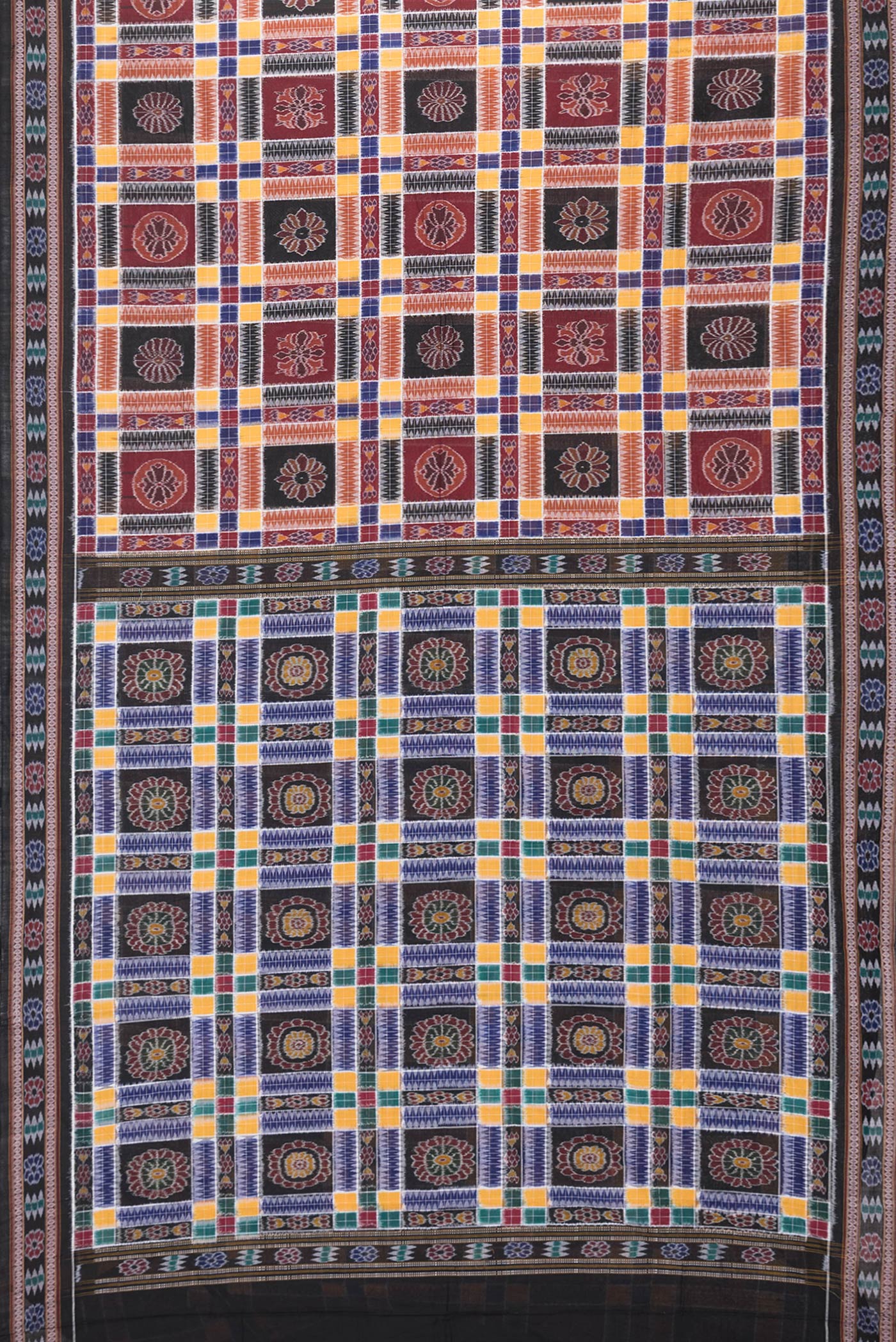 Multi Color Double Ikat Saree - Image 6