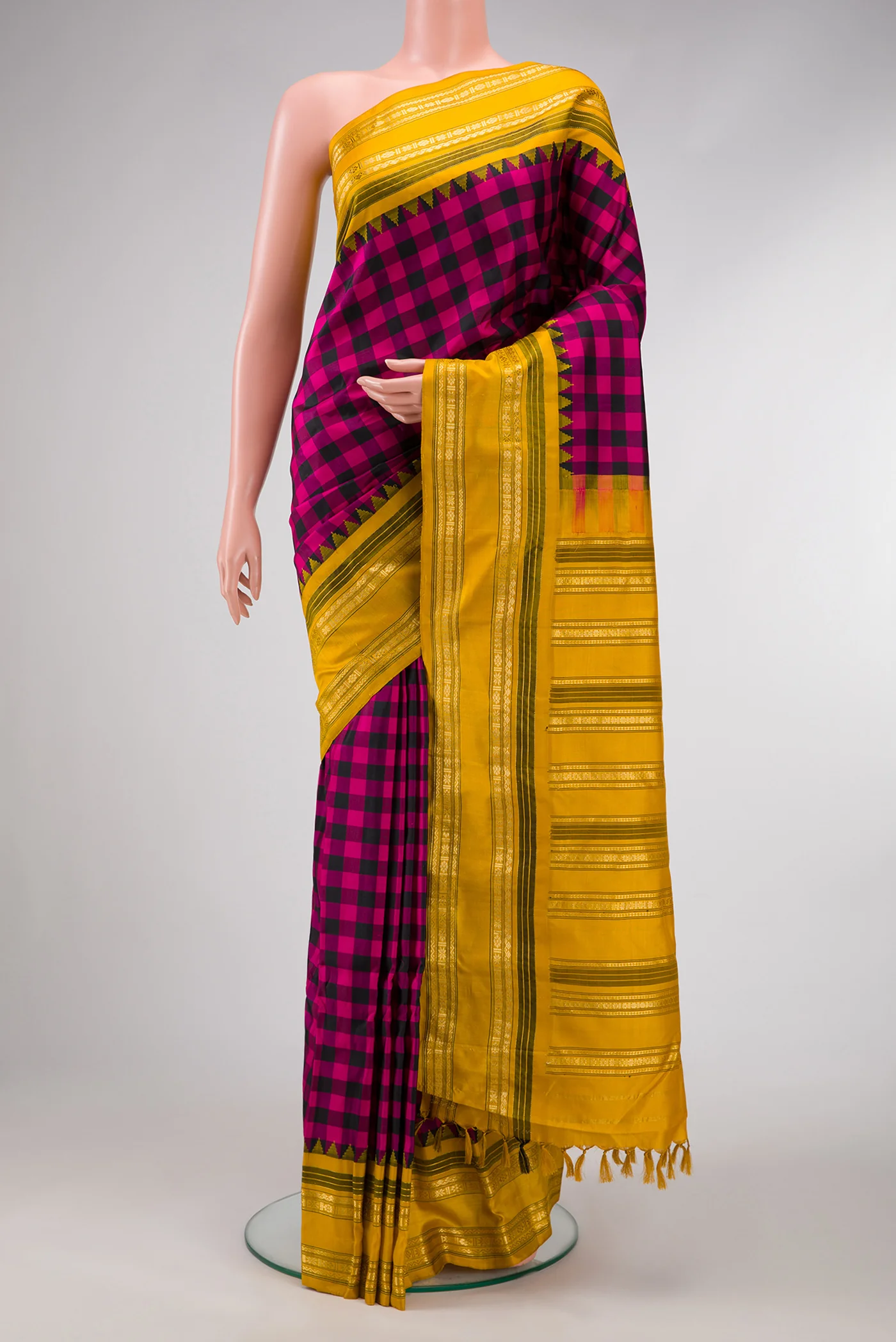Multi Color Gadwal Silk Saree