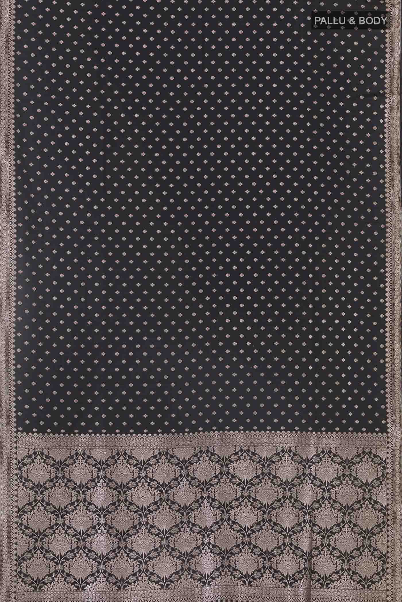 Black Art Silk Saree - Image 3