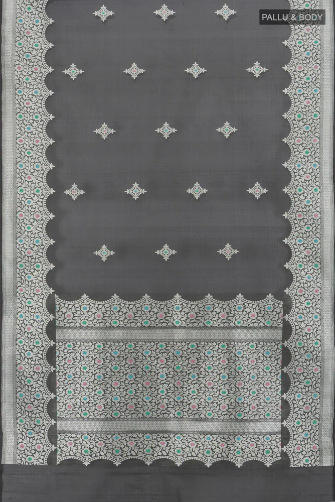 Black Banarasi Silk Saree - Image 5