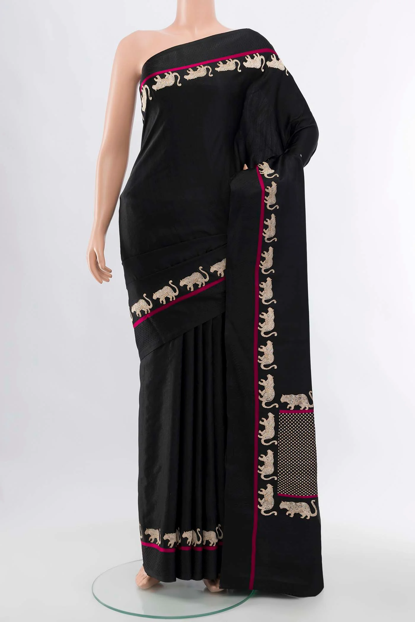 Black Banarasi Silk Saree