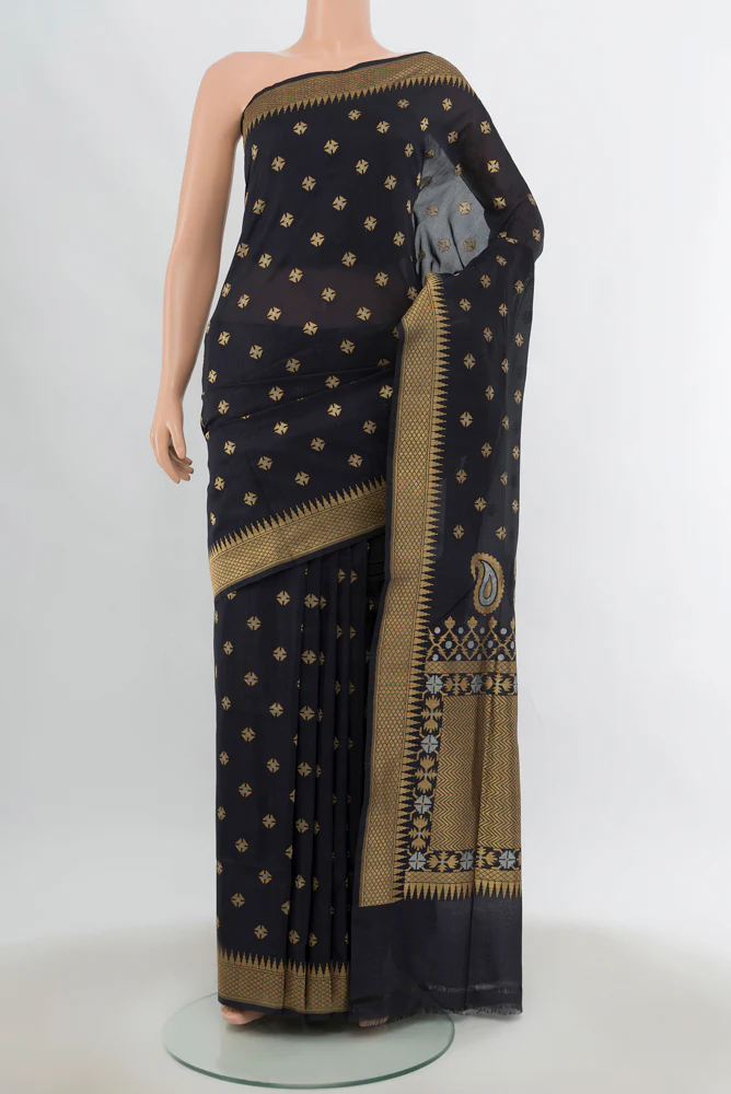 Black Banarasi Silk Saree