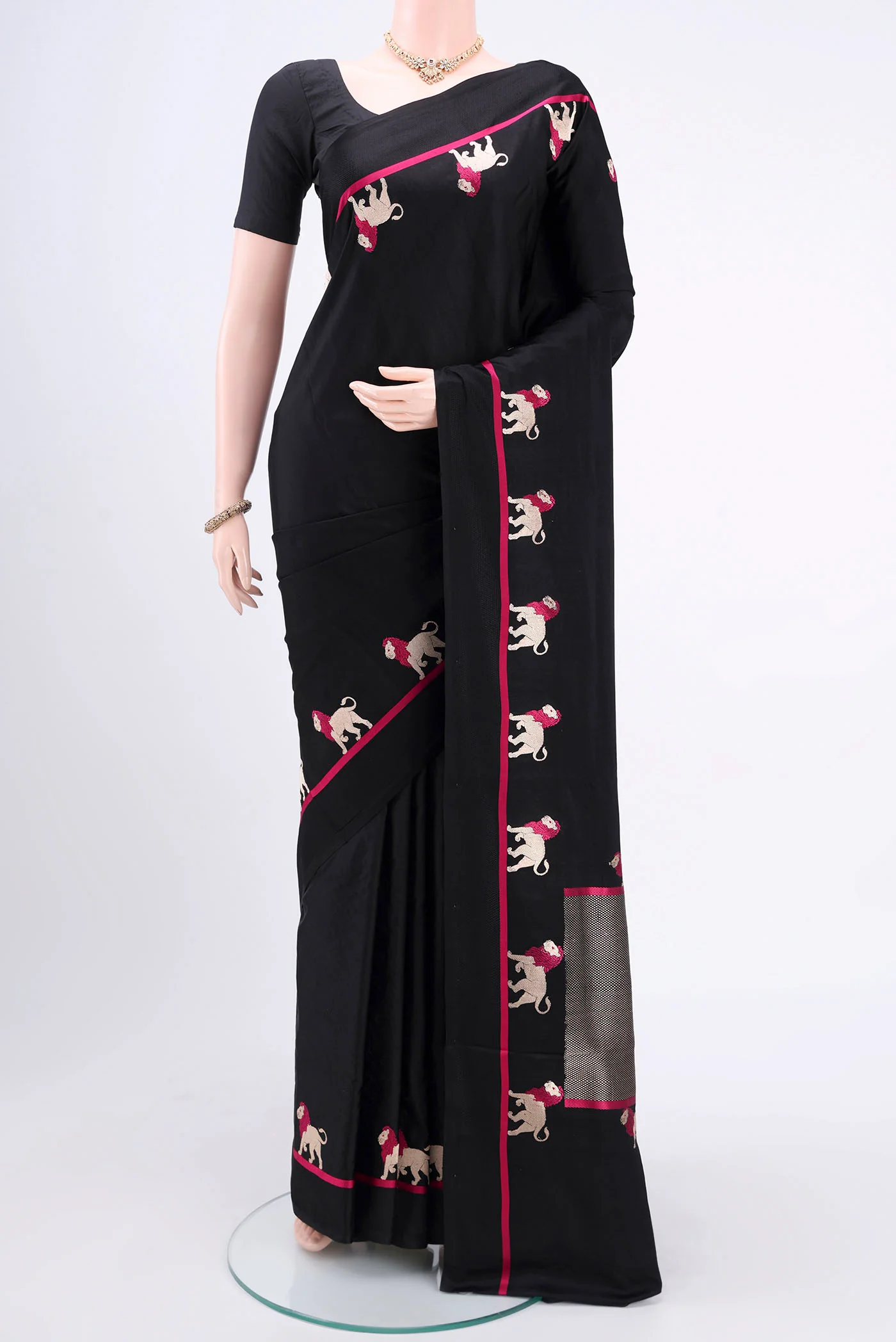 Black Banarasi Silk Saree