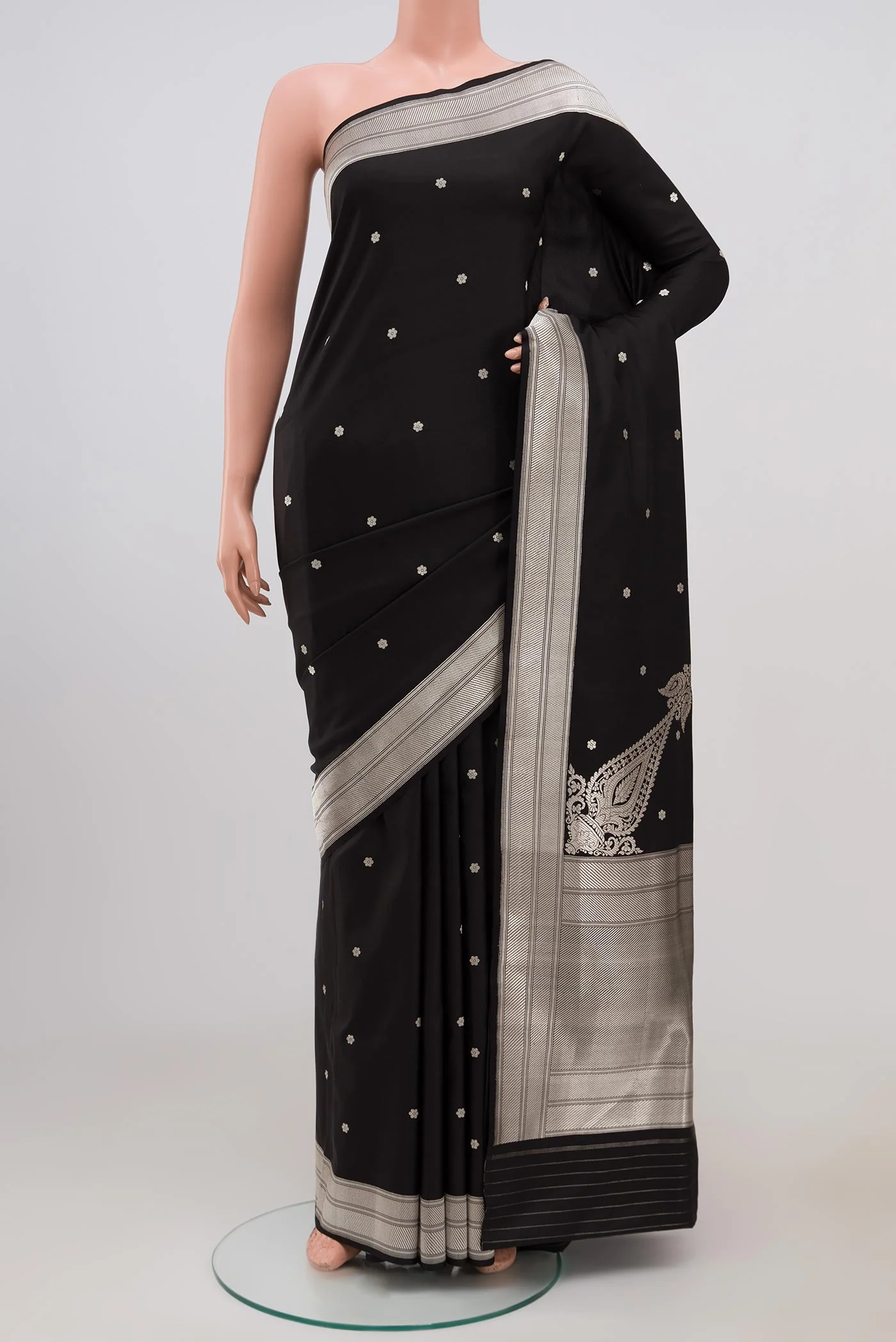 Black Banarasi Silk Saree
