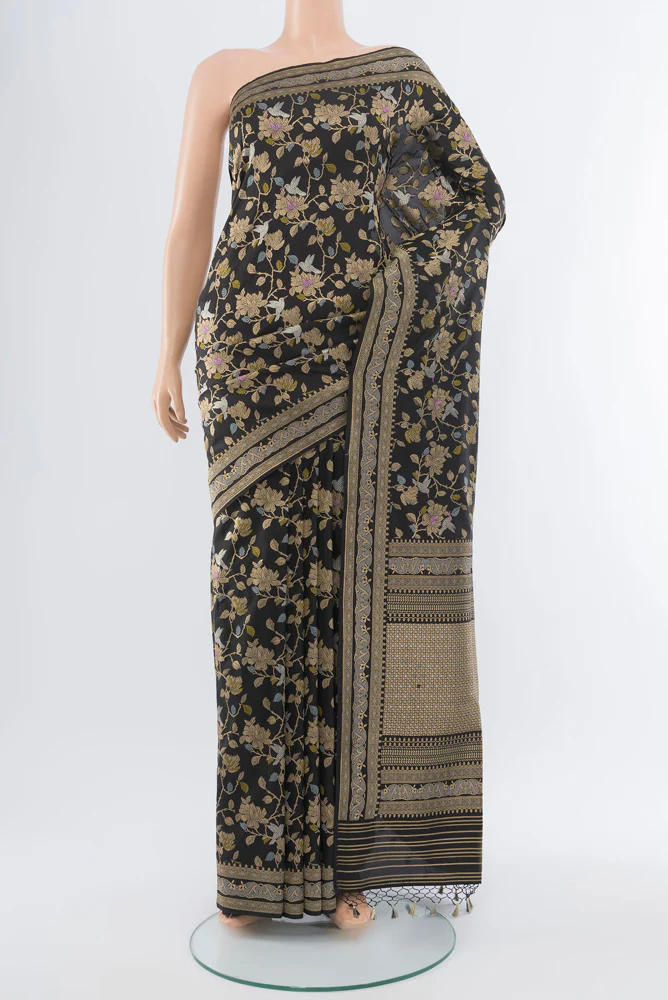 Black Banarasi Silk Saree