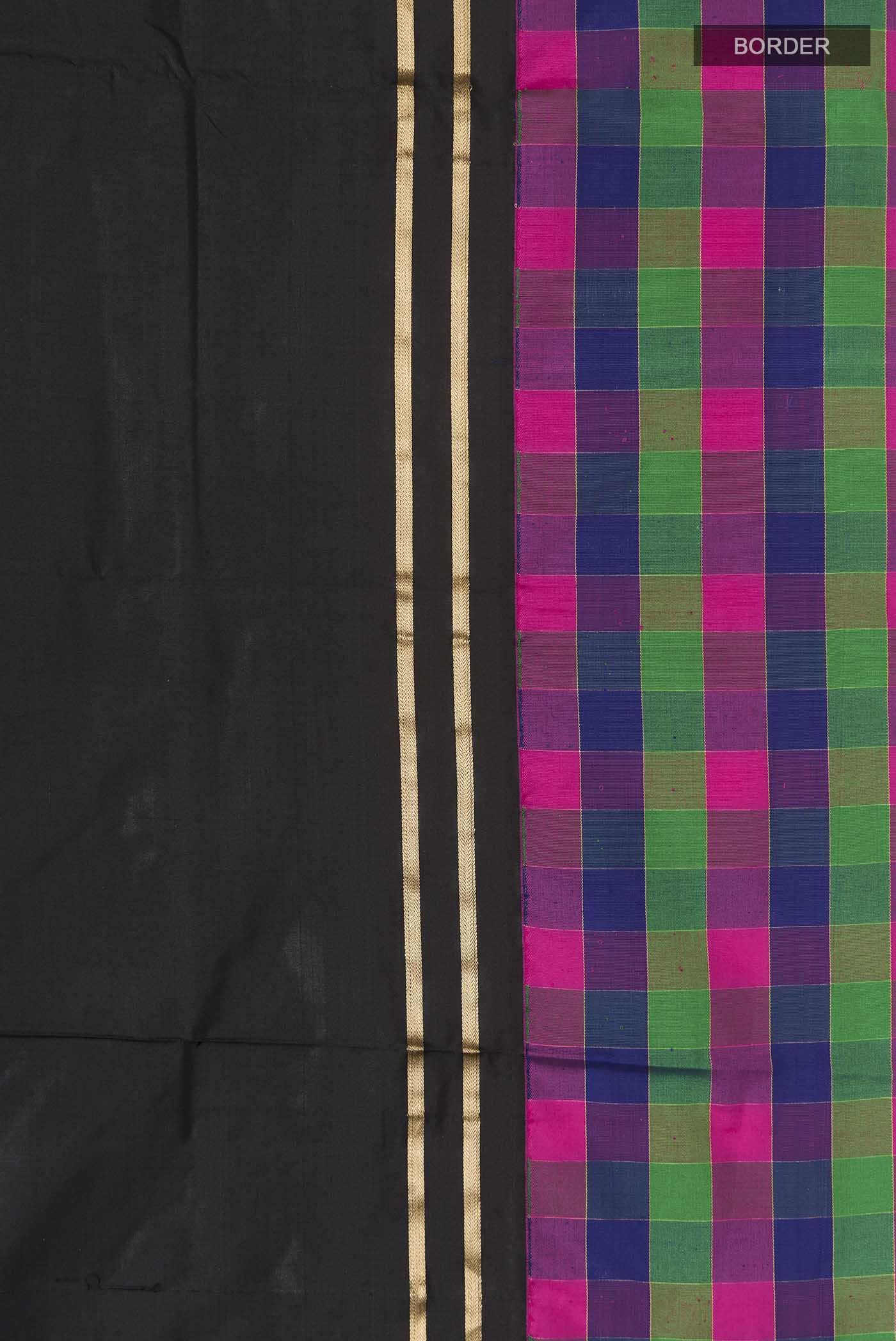 Black Bangalore Silk Saree - Image 3