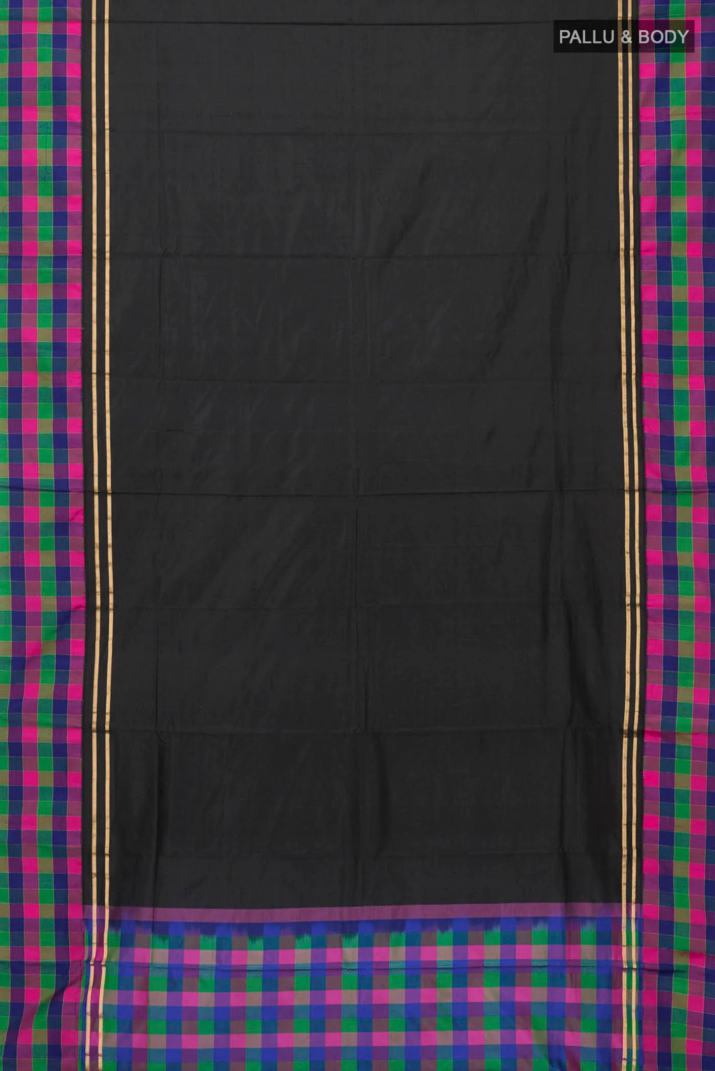Black Bangalore Silk Saree - Image 5