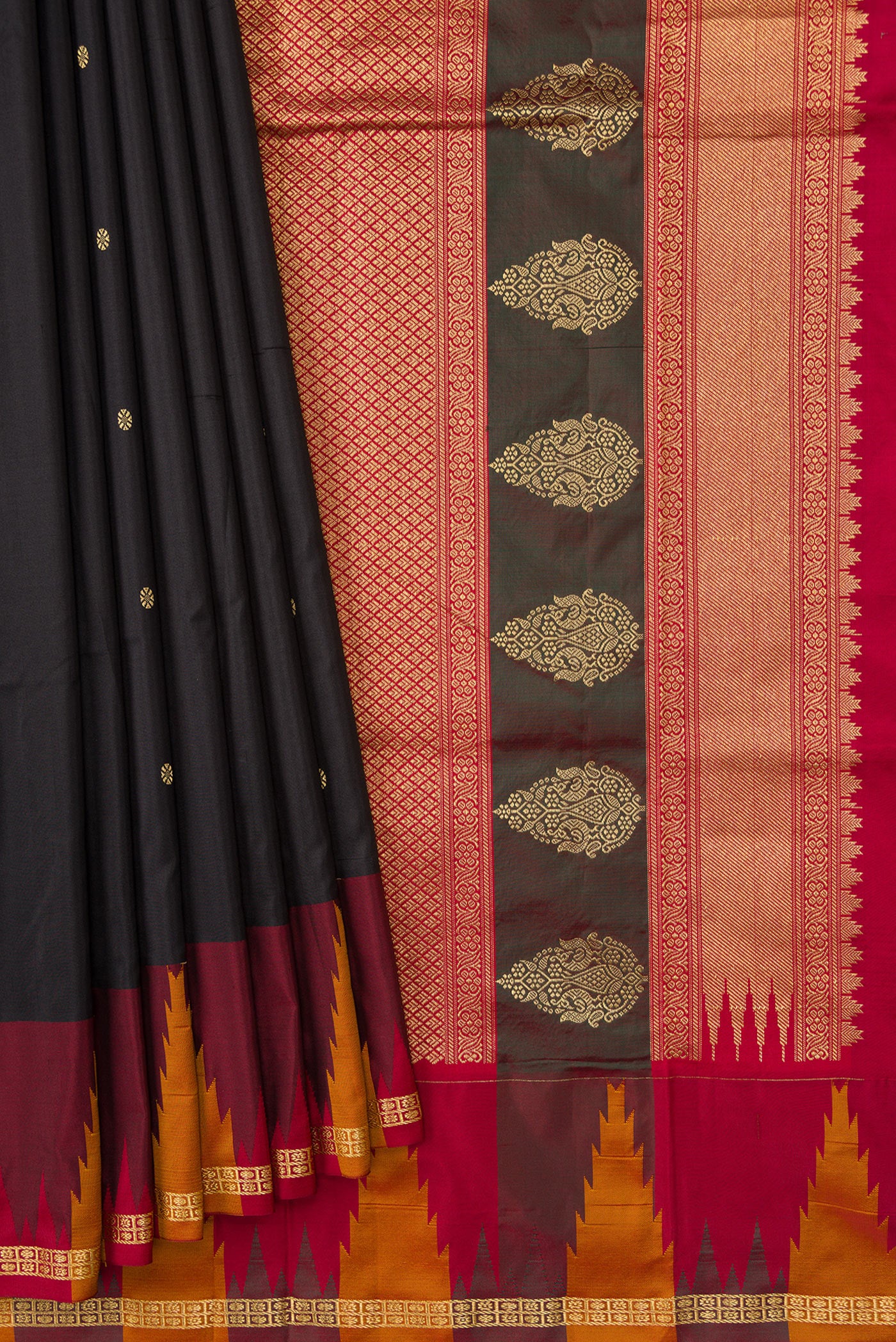 Black Bangalore Silk Saree - Image 4