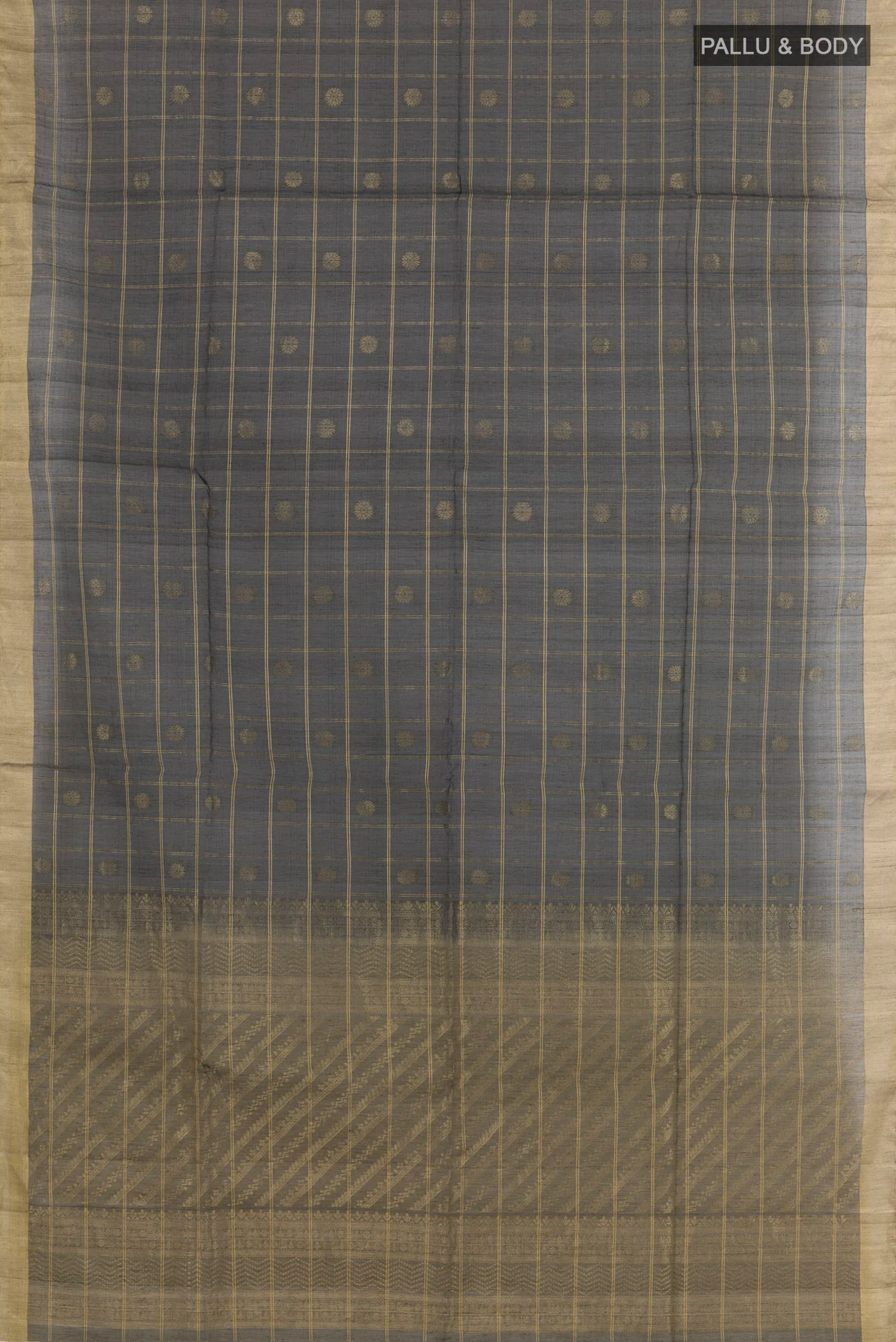 Black Silk Cotton Saree - Image 3