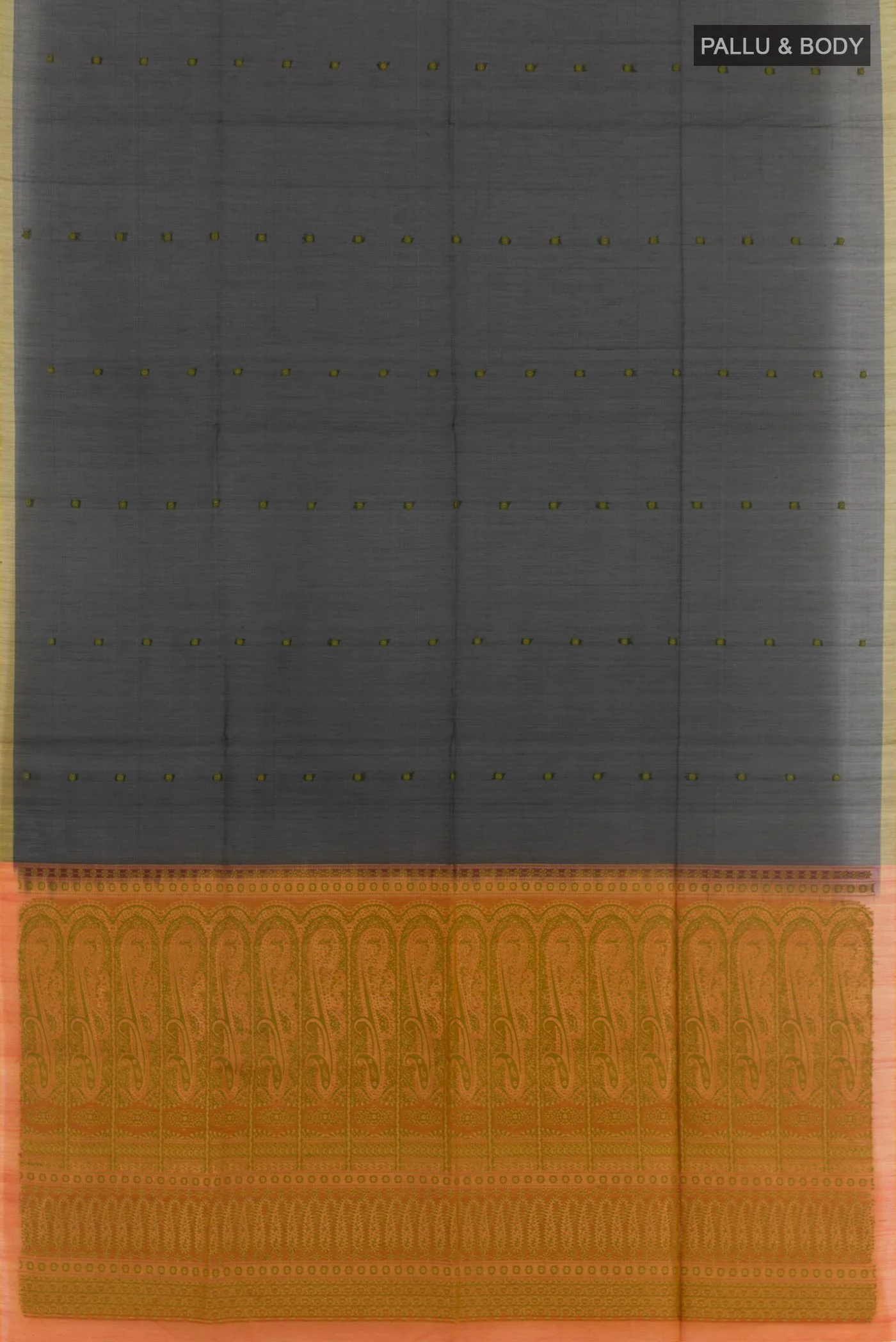 Black Silk Cotton Saree - Image 3