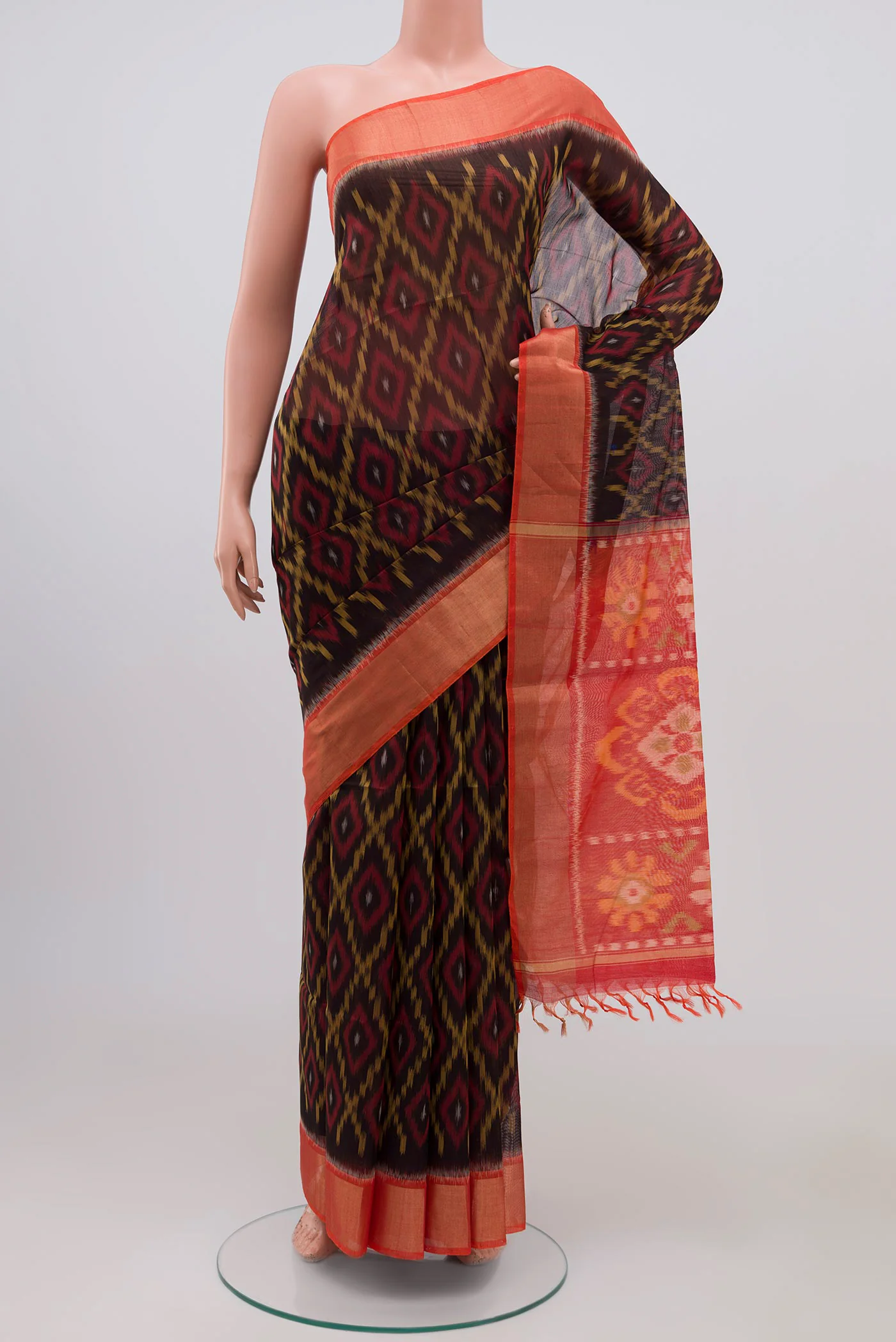 Black Coimbatore Silk Cotton Saree