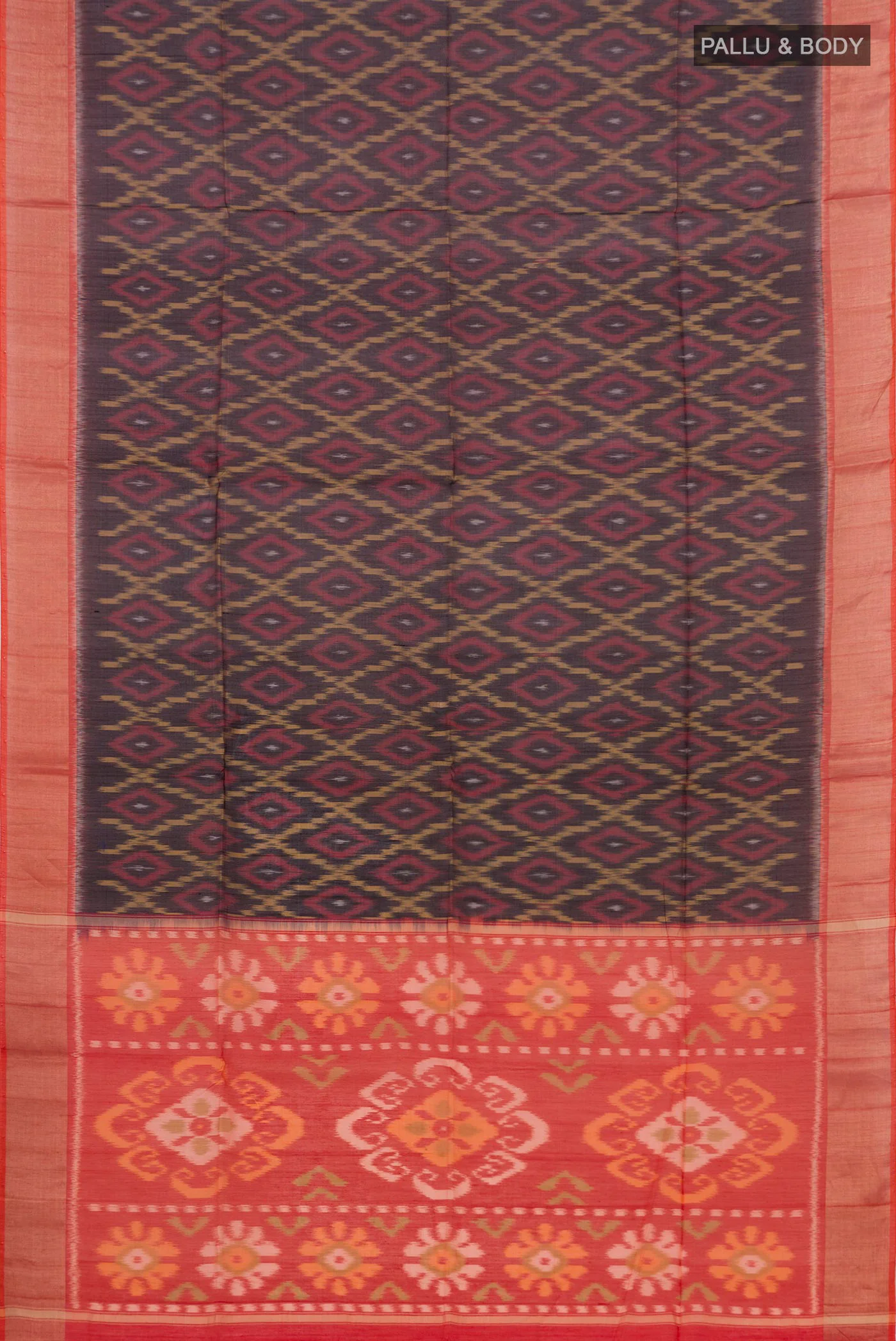 Black Coimbatore Silk Cotton Saree - Image 4