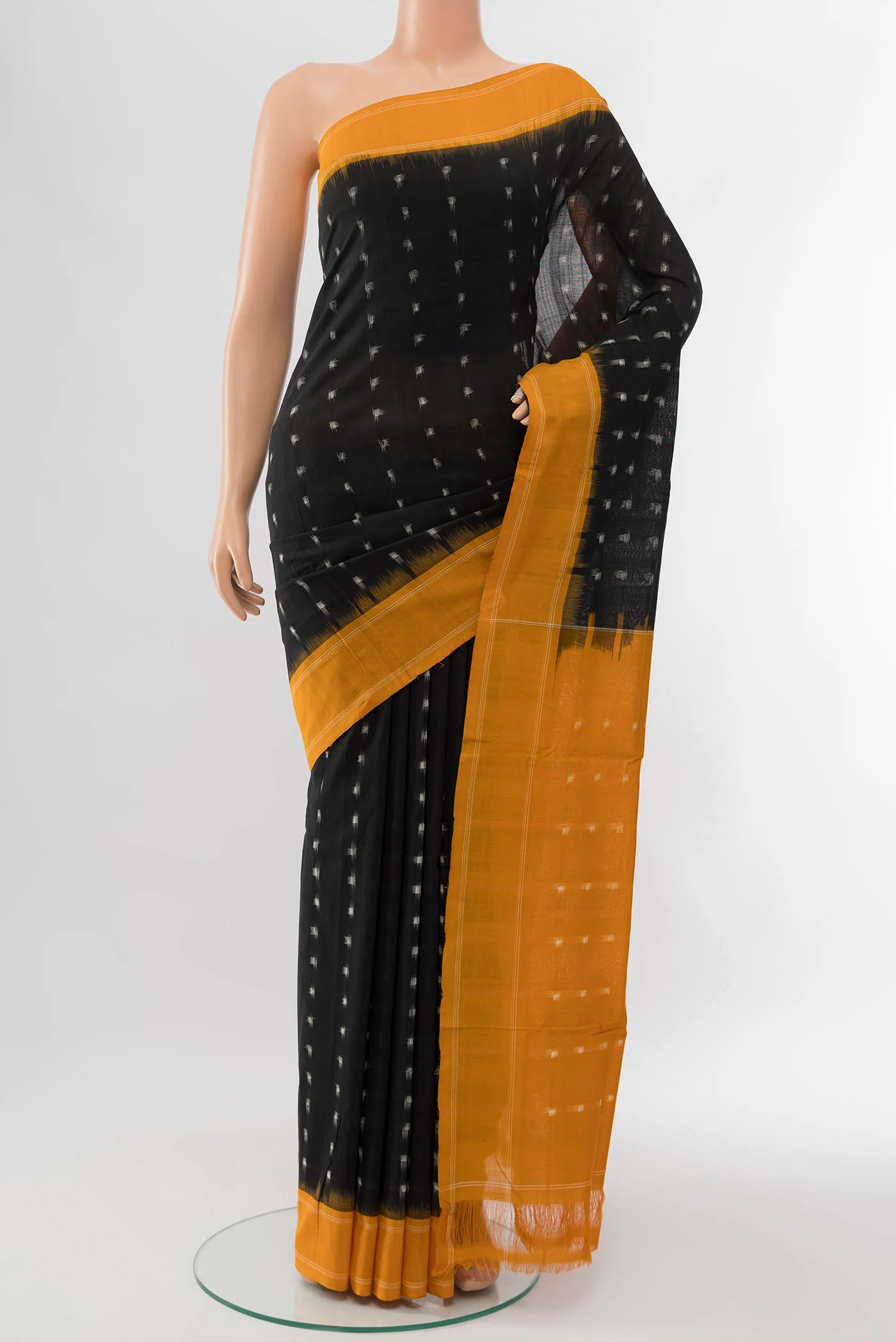 Black Cotton Saree