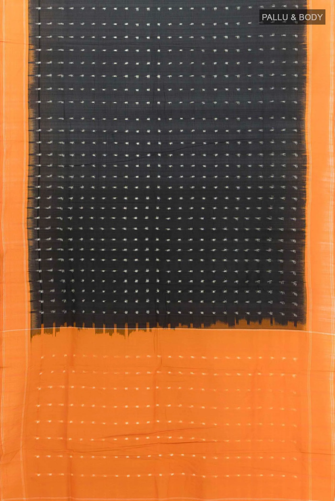 Black Cotton Saree - Image 5