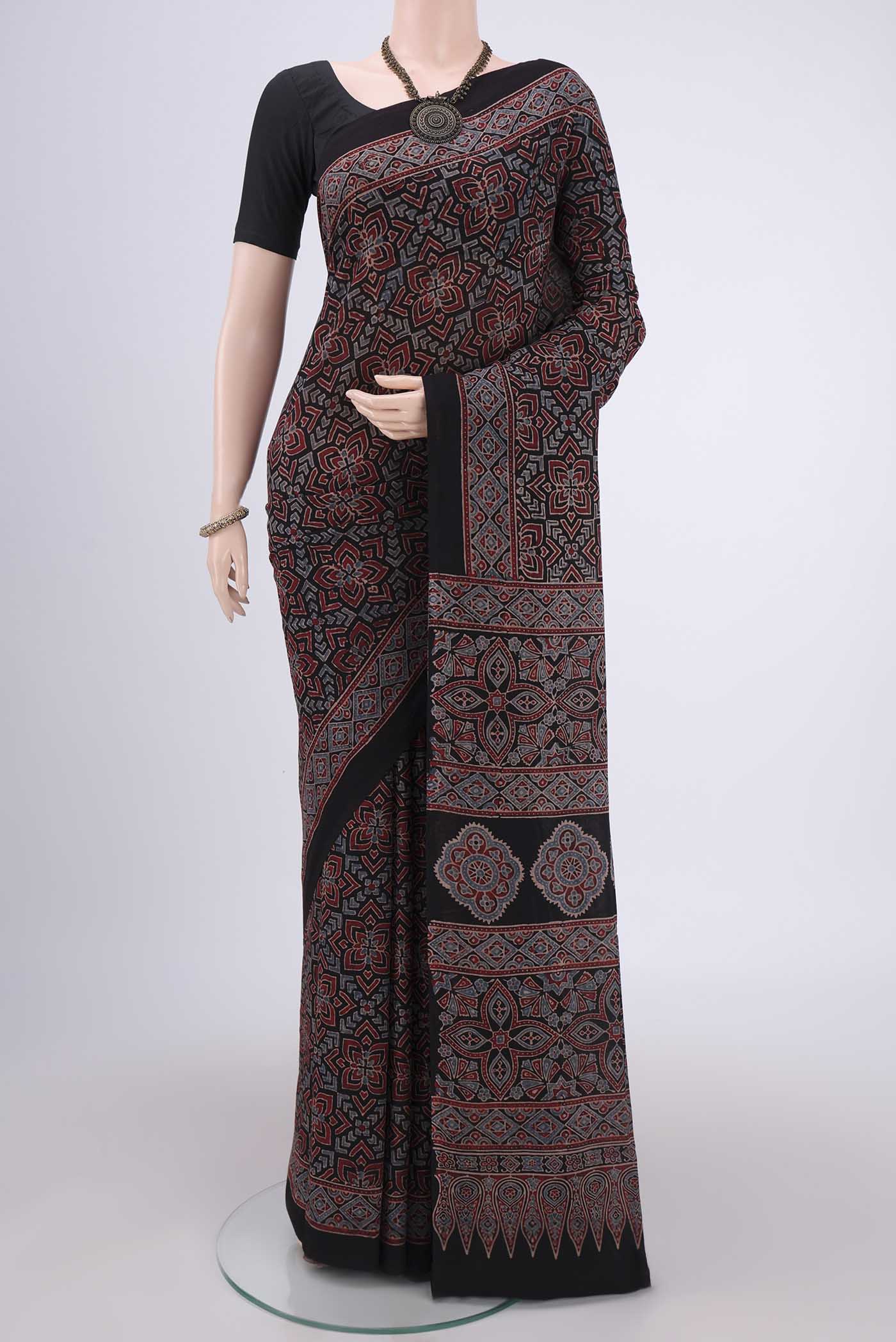 Black Cotton Saree