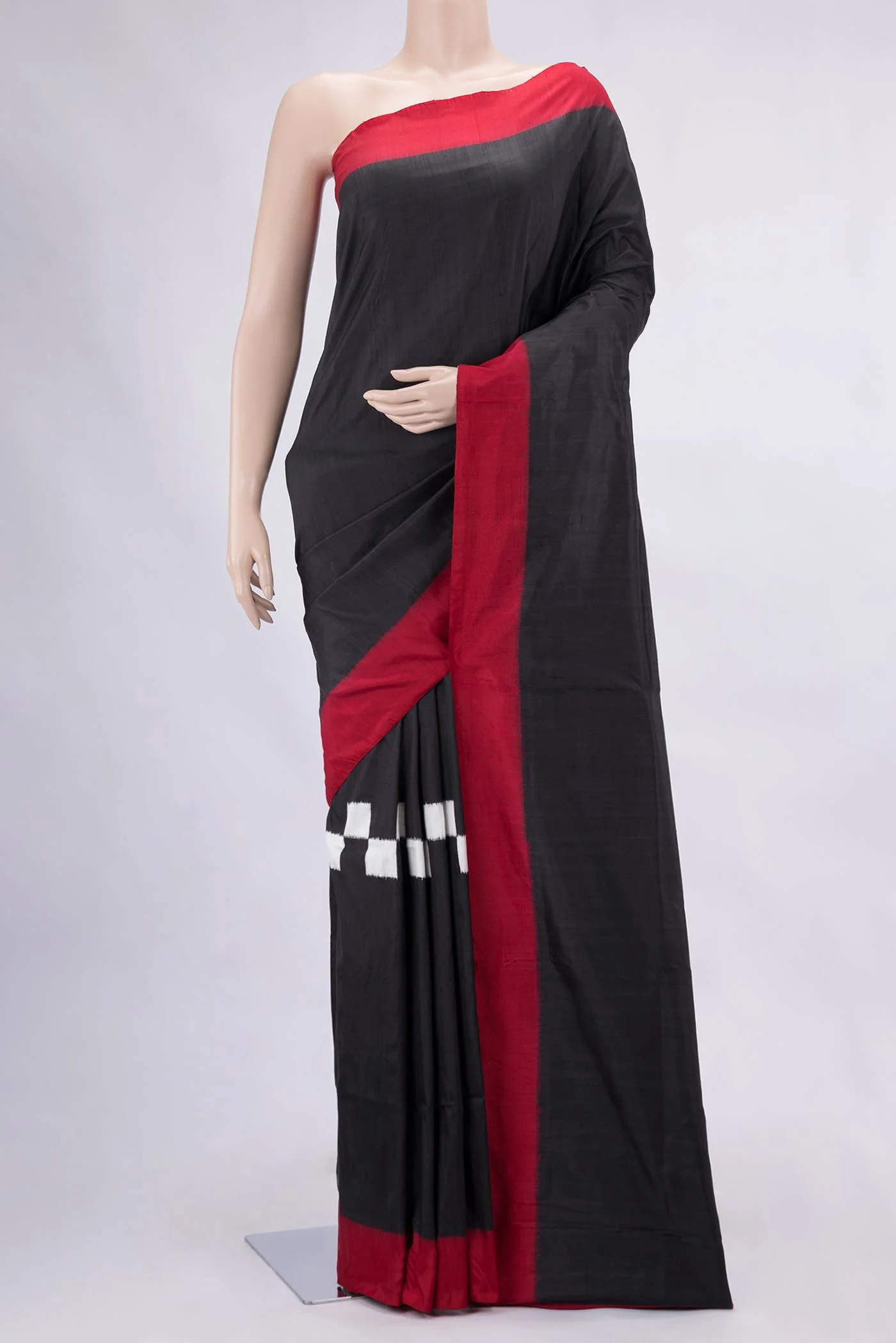 Black Double Ikat Saree