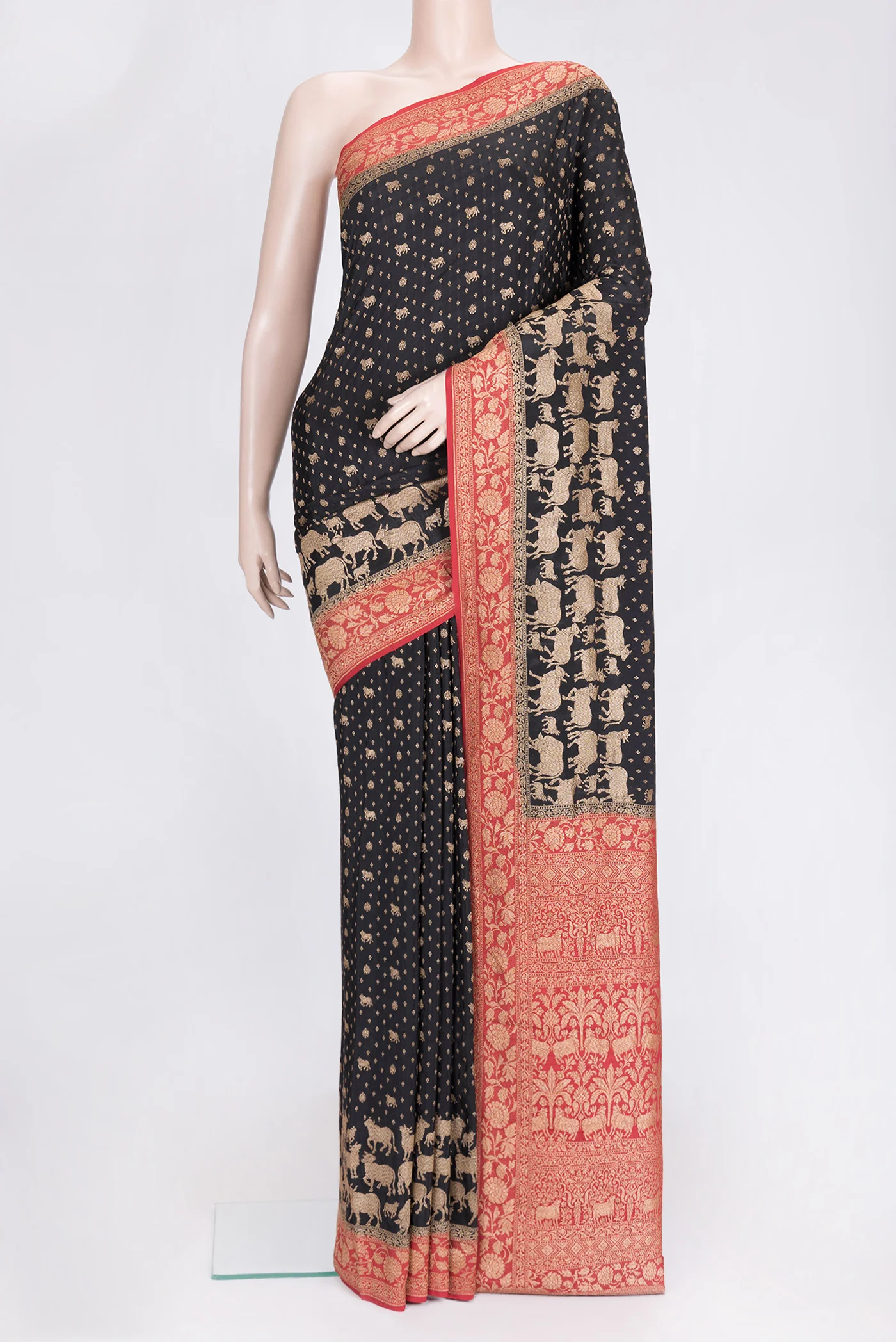 Black Banarasi Georgette Saree