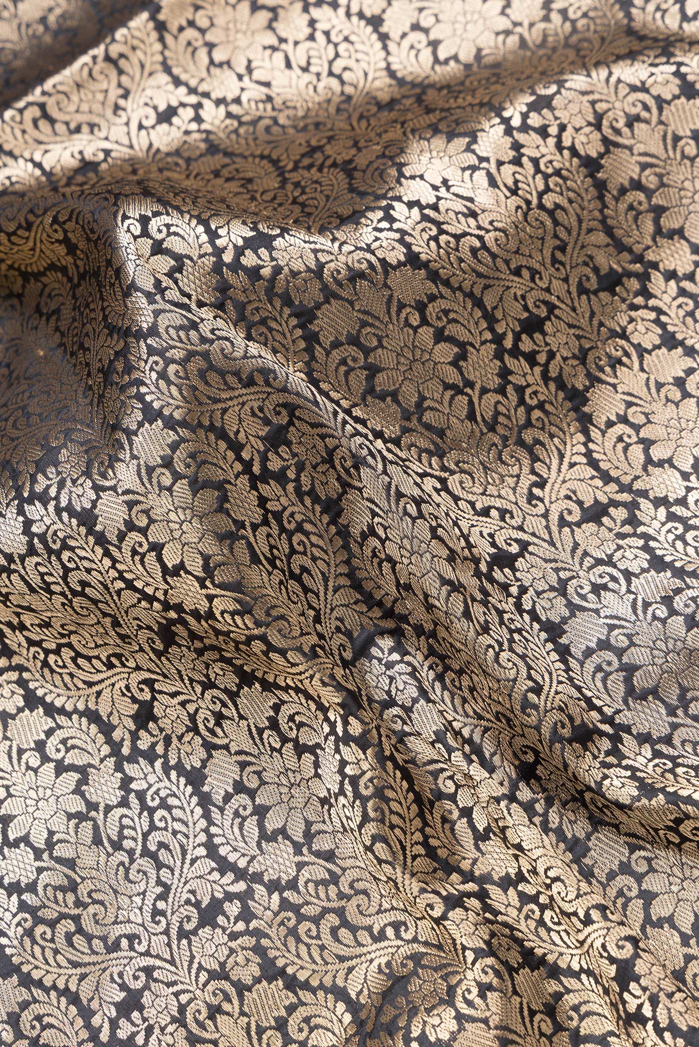Black Banarasi Silk Saree - Image 2