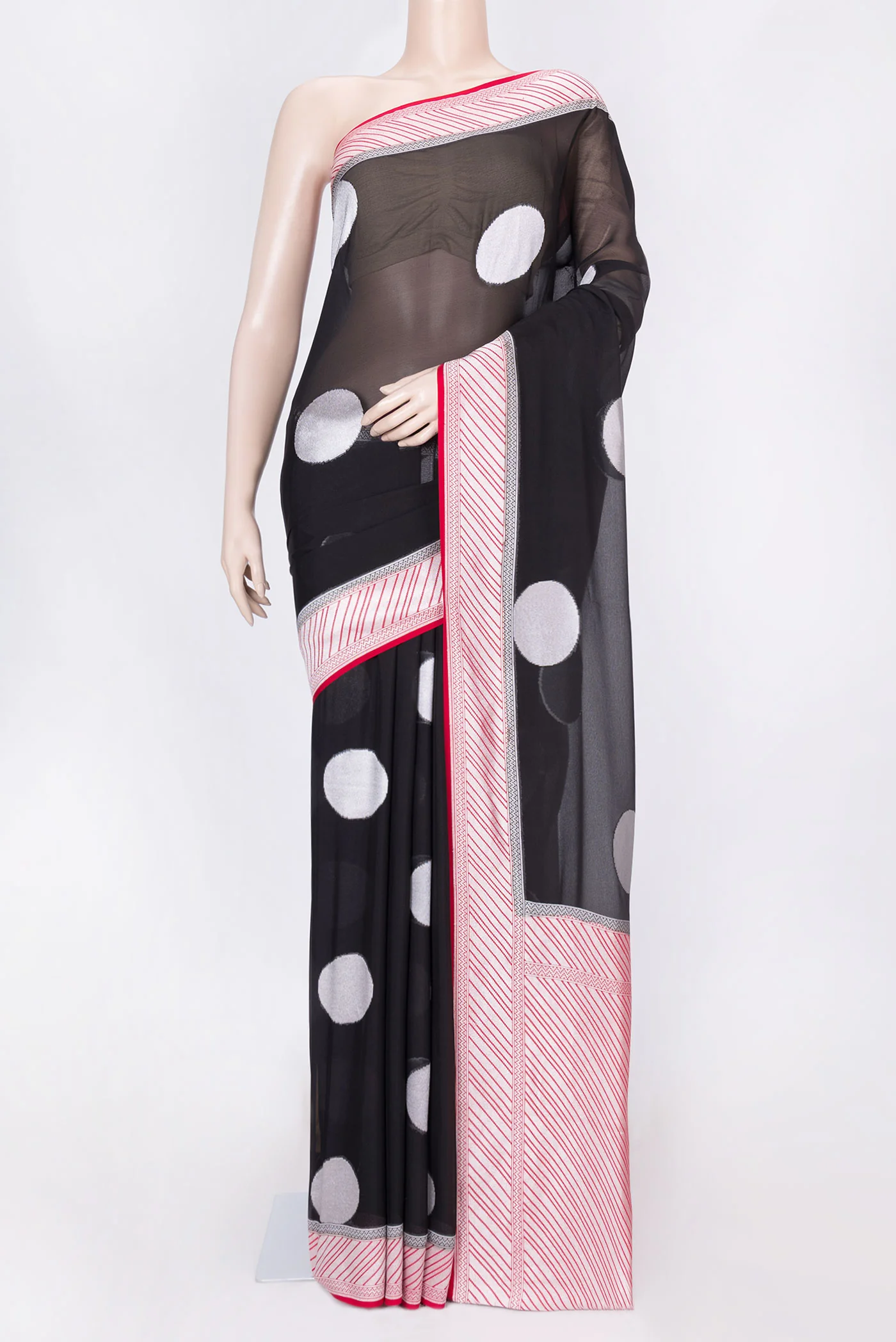 Black Banarasi Georgette Saree