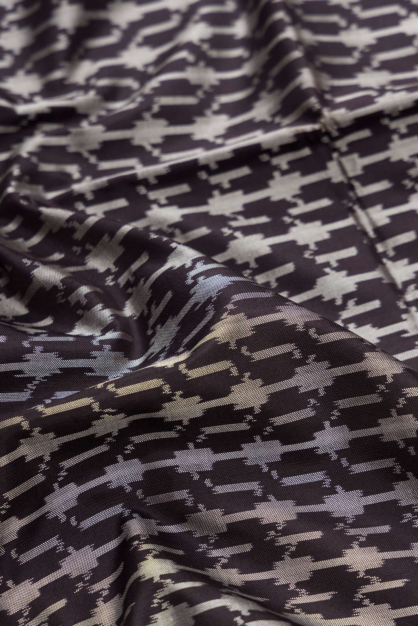 Black Pochampally Silk Saree - Image 2