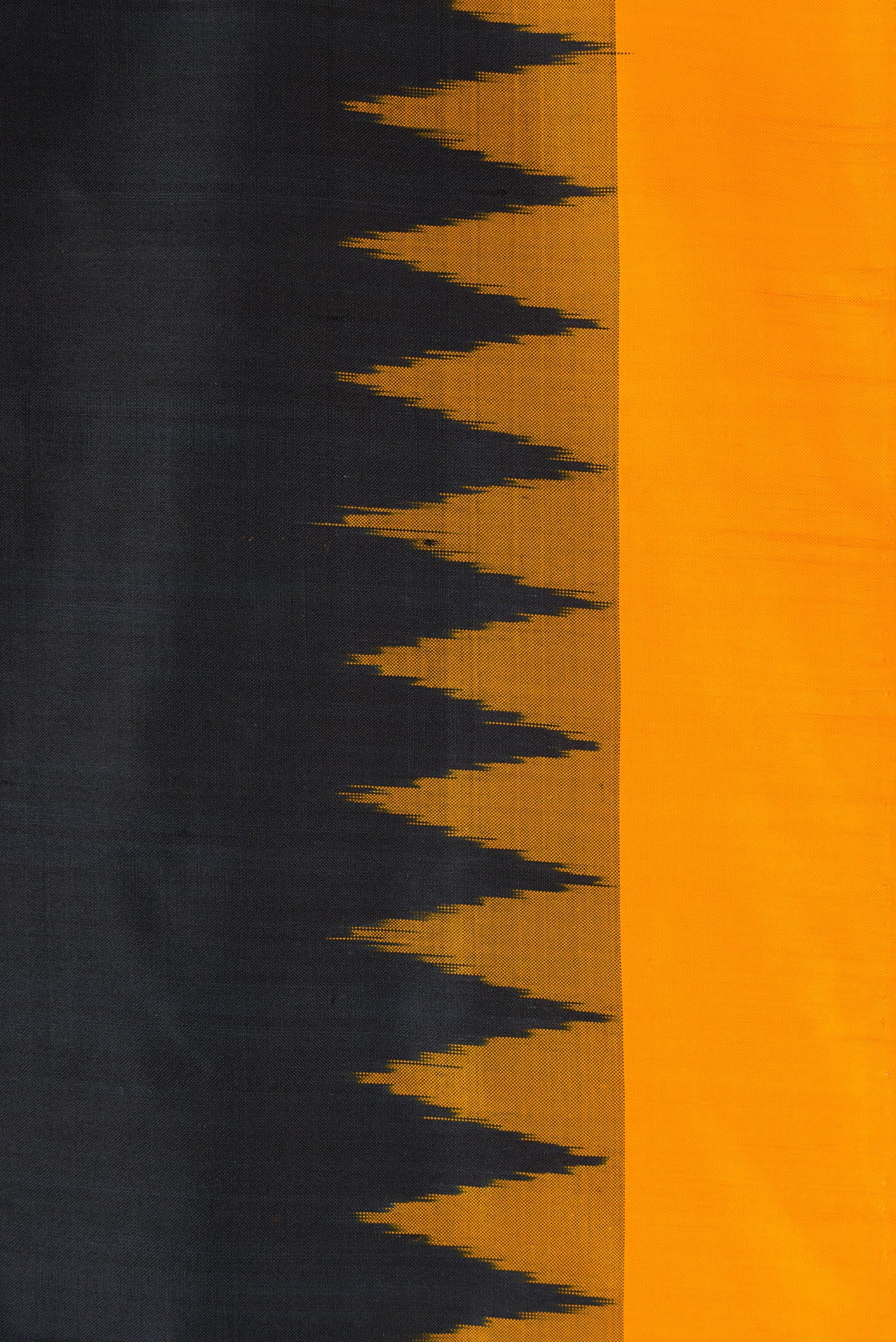 Black Pochampally Silk Saree - Image 3