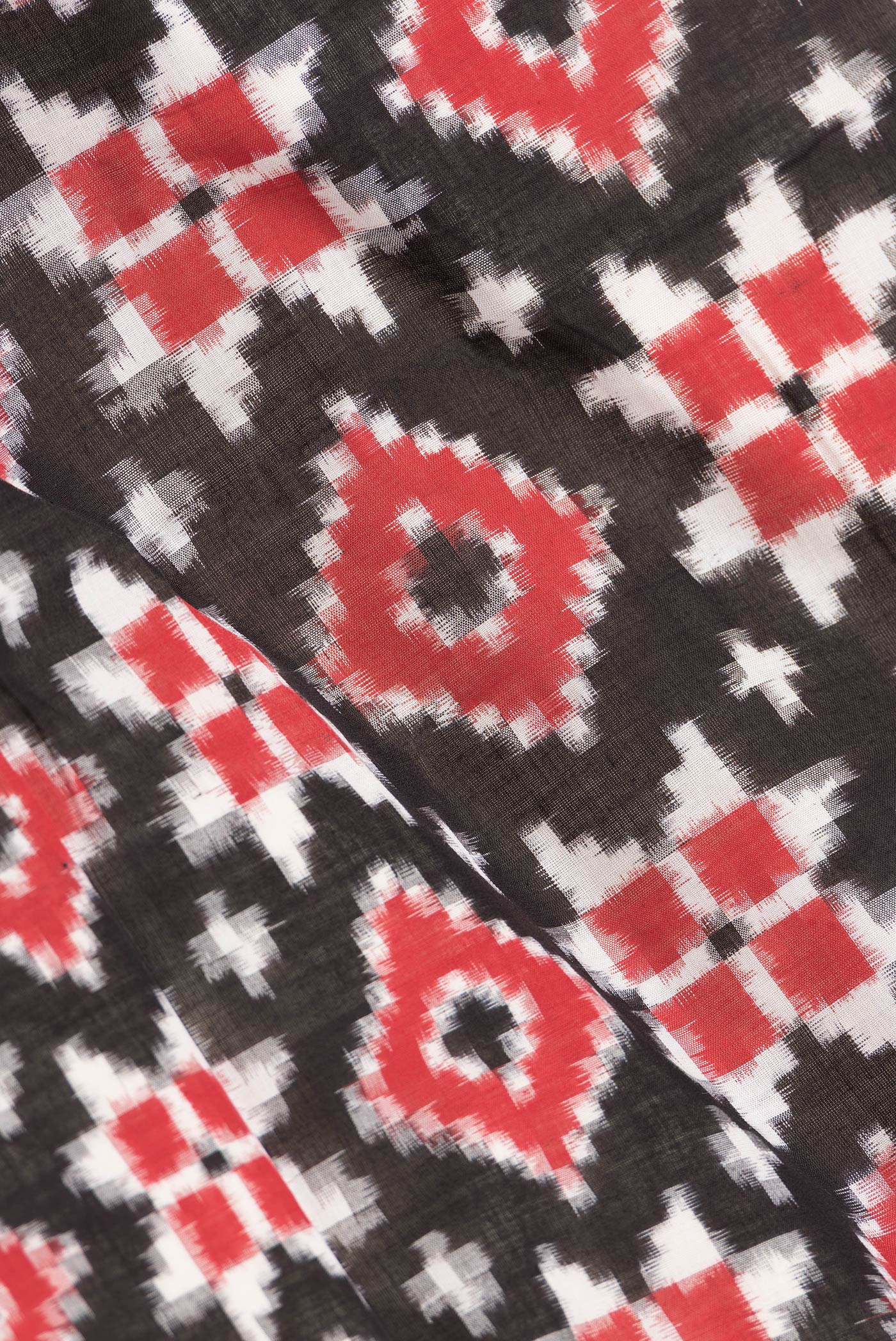 Black Pochampally Cotton Saree - Image 2